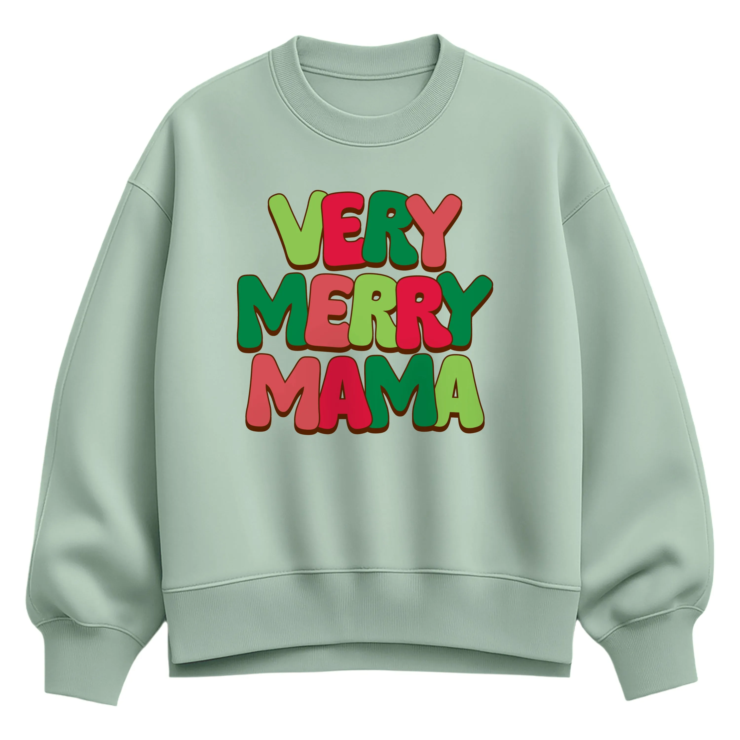Instant Message - Very Merry Mama - Ladies Oversized Fleece Crew Sweatshirt sold by Zulily product image thumbnail 4