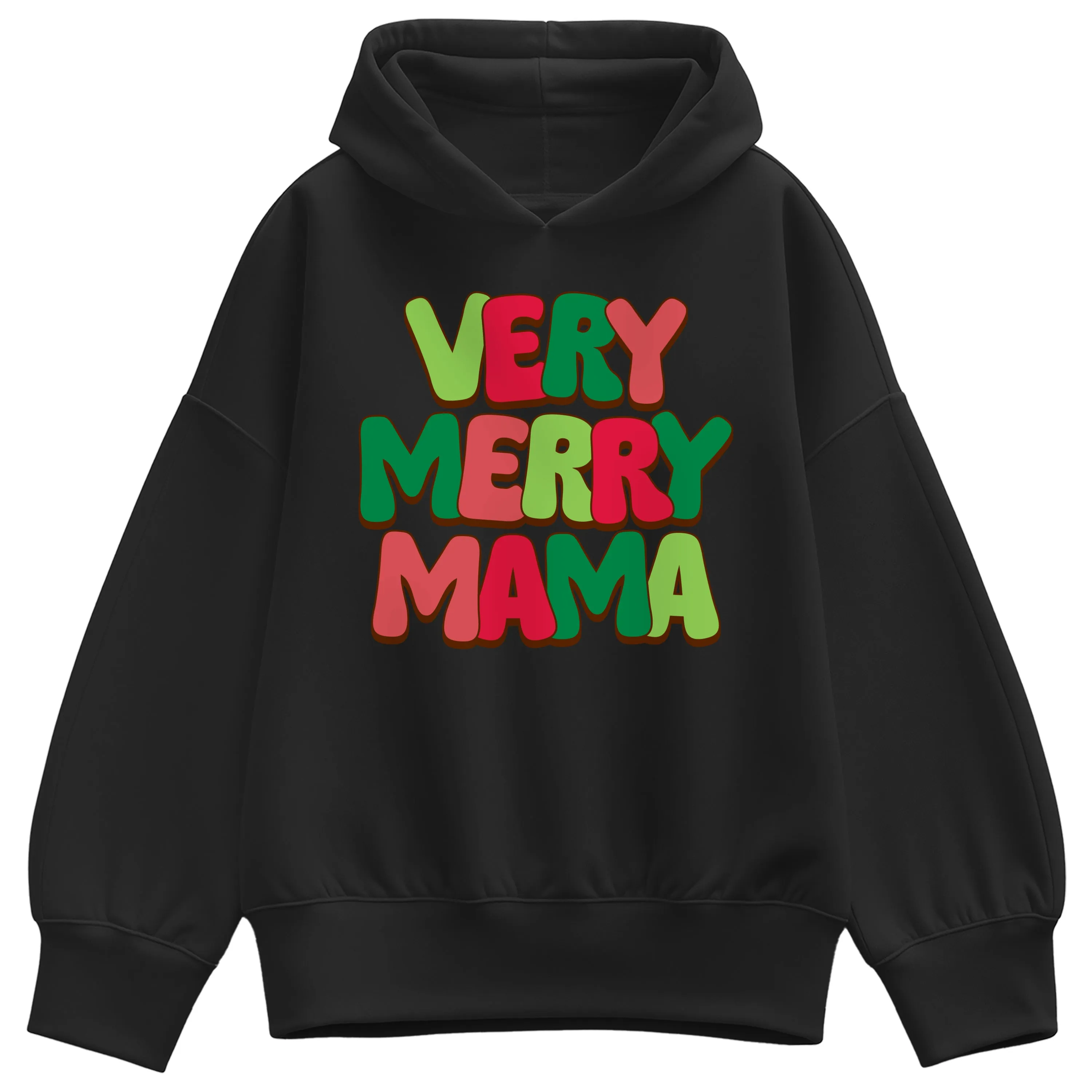 Instant Message - Very Merry Mama - Ladies Oversized Fleece Hoodie Sweatshirt sold by Zulily product image thumbnail 2