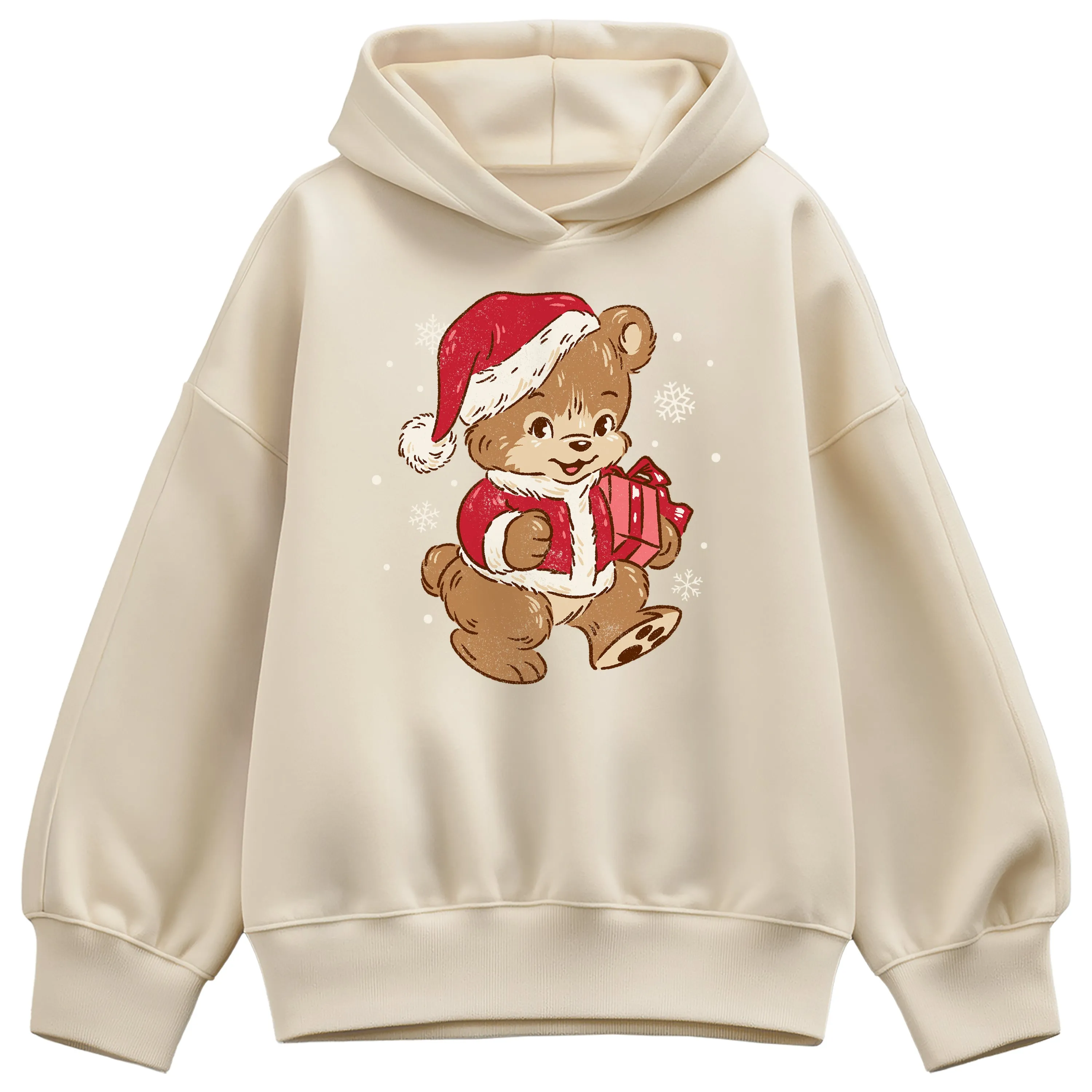 Instant Message - Santa Teddy Bear - Ladies Oversized Fleece Hoodie Sweatshirt sold by Zulily product image thumbnail 2