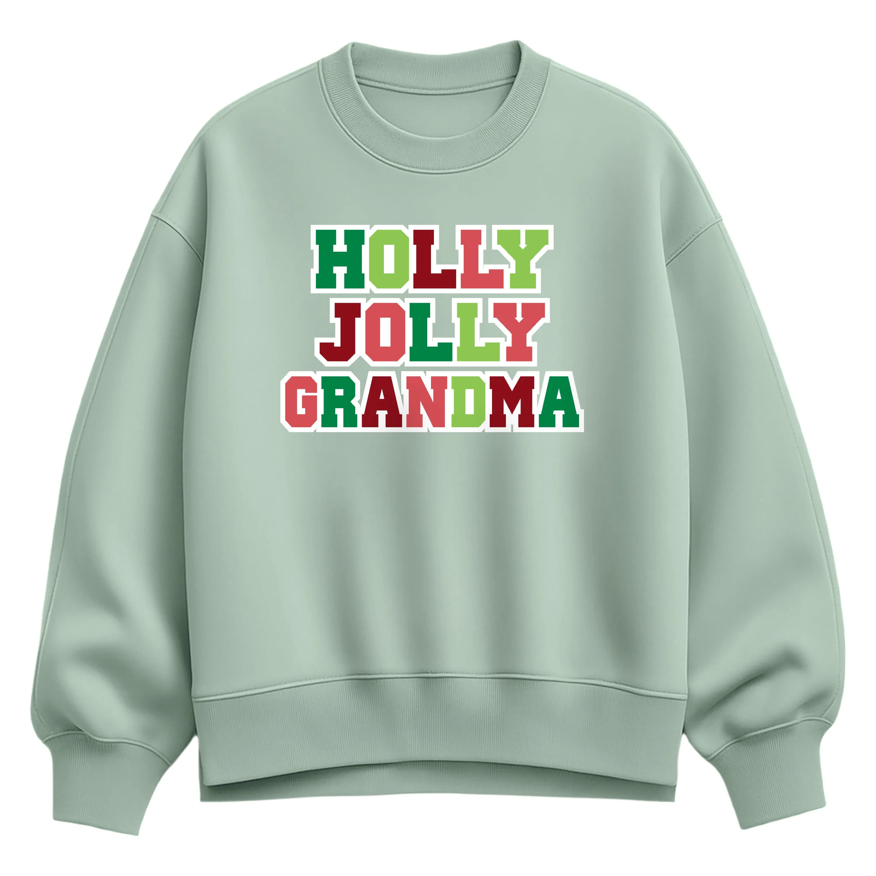 Instant Message - Holly Jolly Grandma - Ladies Oversized Fleece Crew Sweatshirt sold by Zulily product image thumbnail 4
