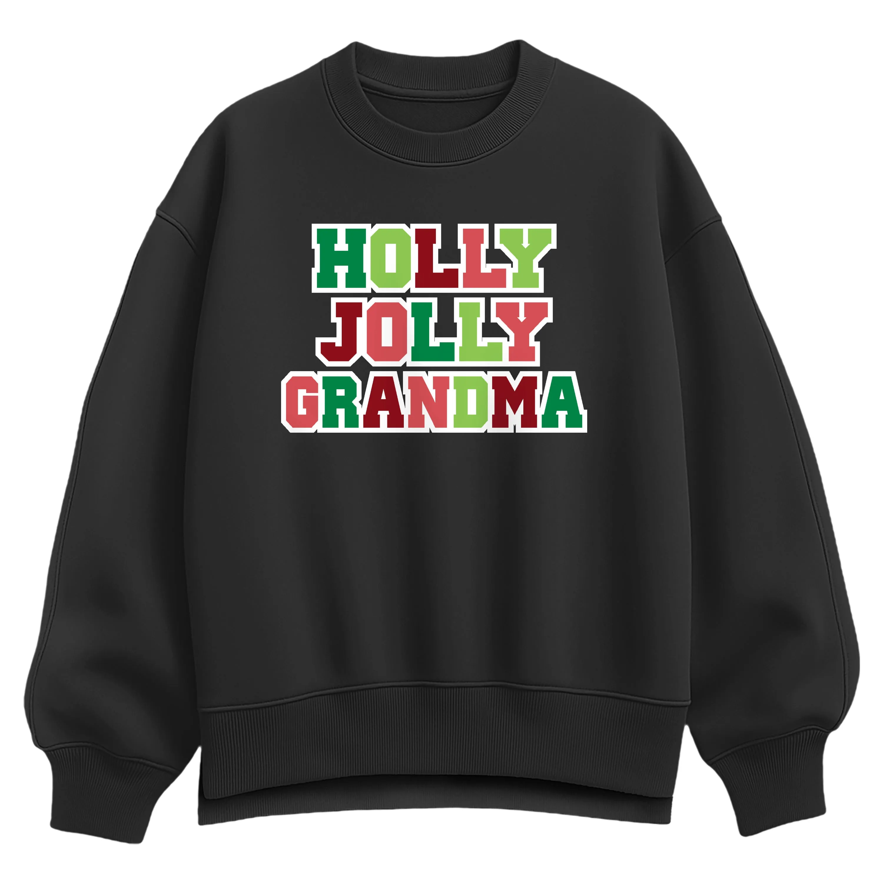 Instant Message - Holly Jolly Grandma - Ladies Oversized Fleece Crew Sweatshirt sold by Zulily product image thumbnail 2