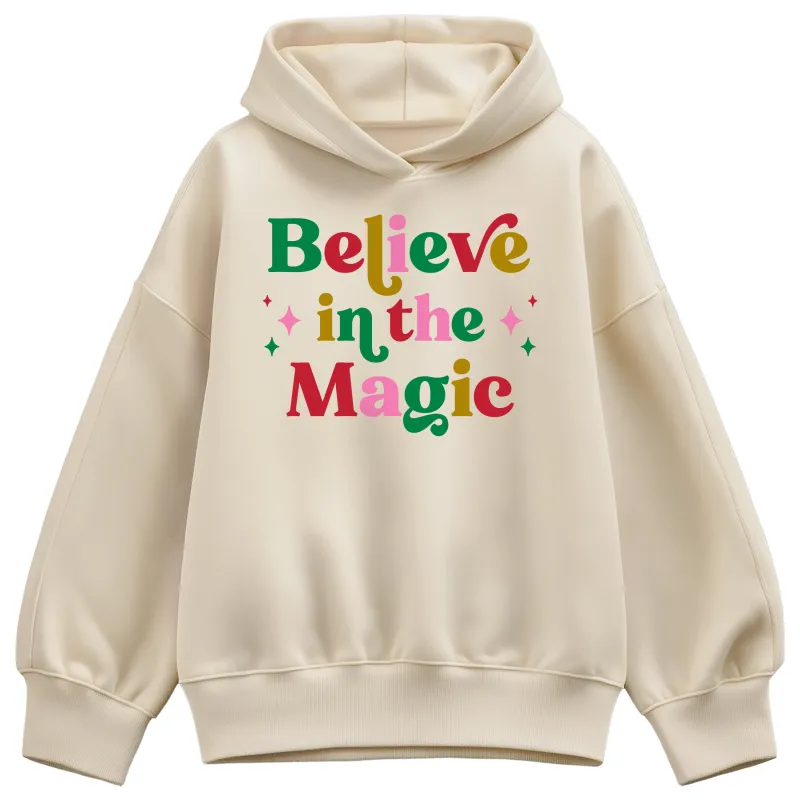Instant Message - Believe In The Magic - Ladies Oversized Fleece Hoodie Sweatshirt made by Zulily