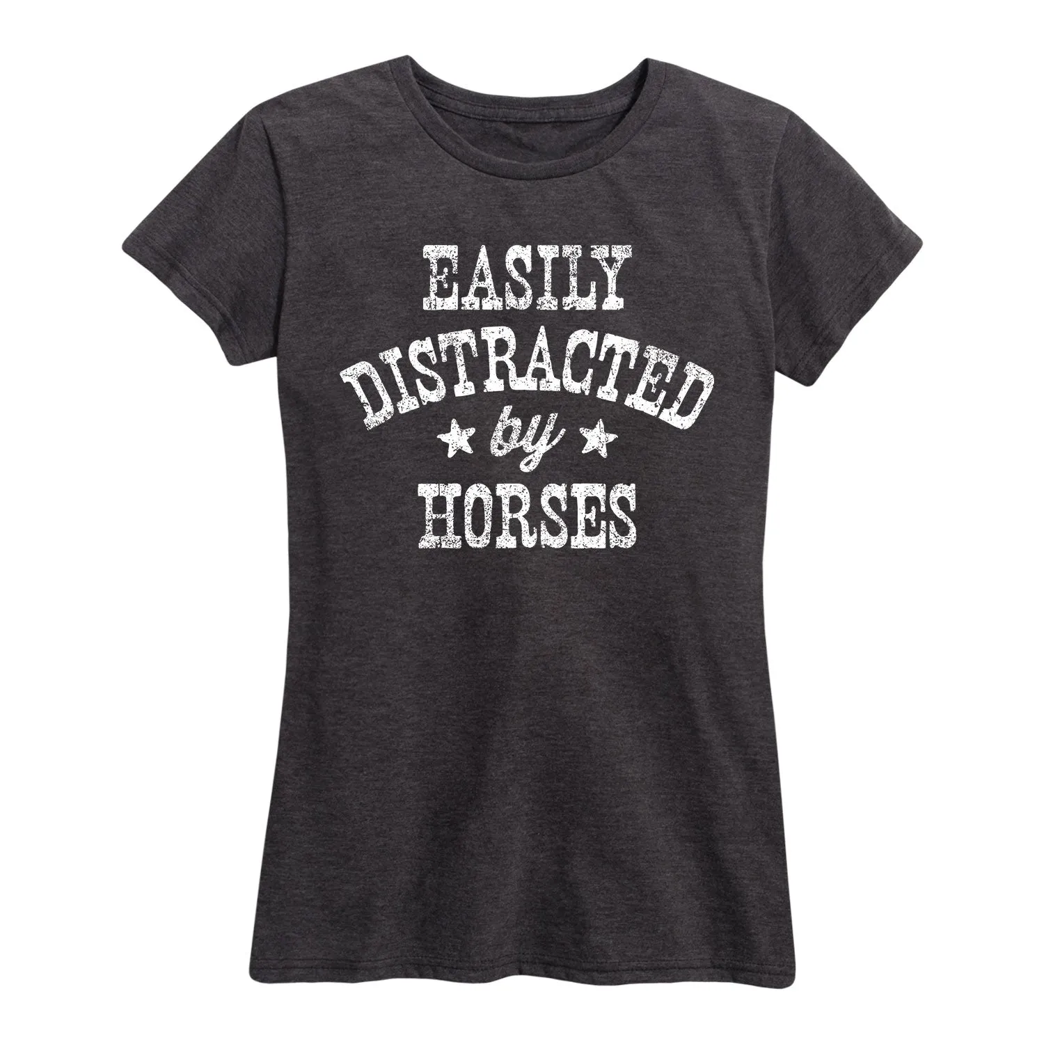 Country Casuals - Easily Distracted By Horses - Women's Short Sleeve Graphic T-Shirt sold by Zulily
