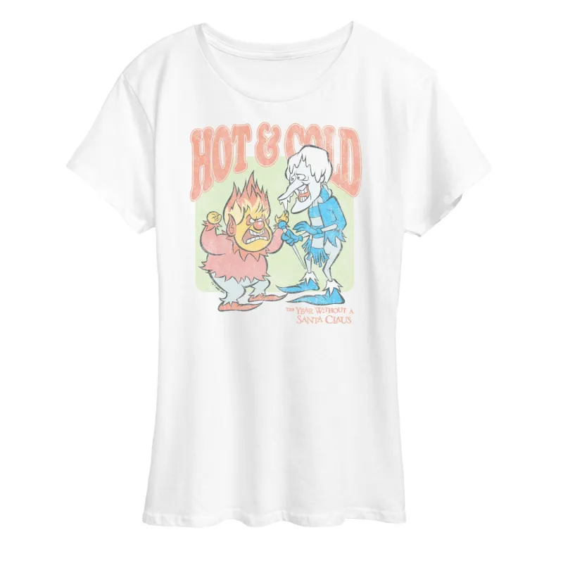 The Year Without a Santa Claus - Classic Holiday Films - Hot & Cold - Women's Short Sleeve Graphic T-Shirt made by Zulily