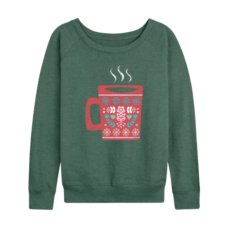 Instant Message - Scandinavian Mug - Women's French Terry Long Sleeve Pullover sold by Zulily