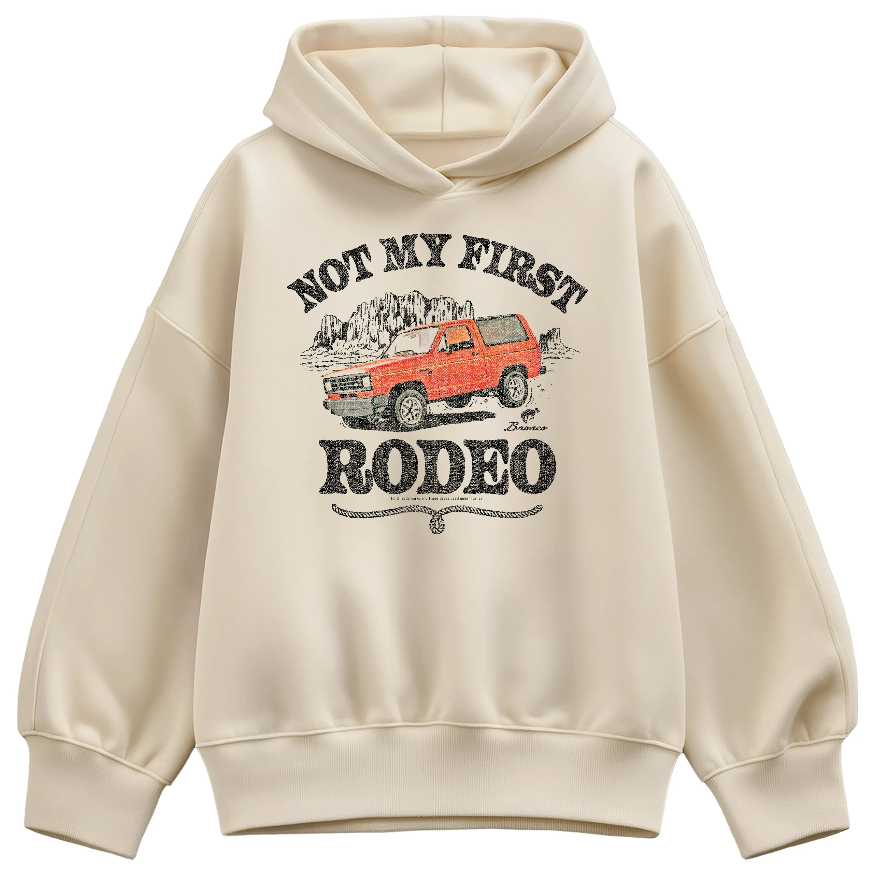 Ford - Not My First Rodeo 1983 Bronco - Ladies Oversized Fleece Hoodie Sweatshirt sold by Zulily product image thumbnail 2