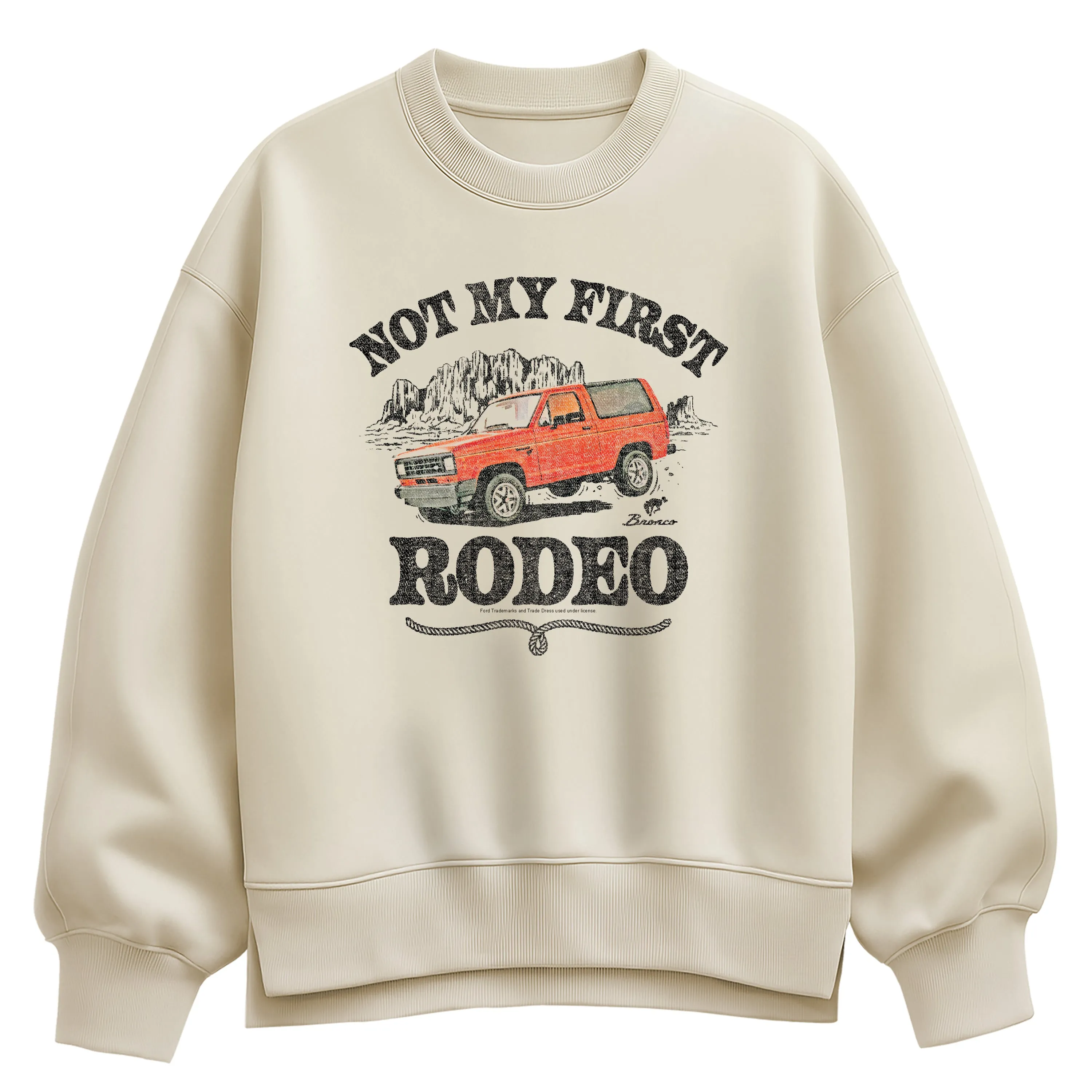 Ford - Not My First Rodeo 1983 Bronco - Ladies Oversized Fleece Crew Sweatshirt sold by Zulily product image thumbnail 2