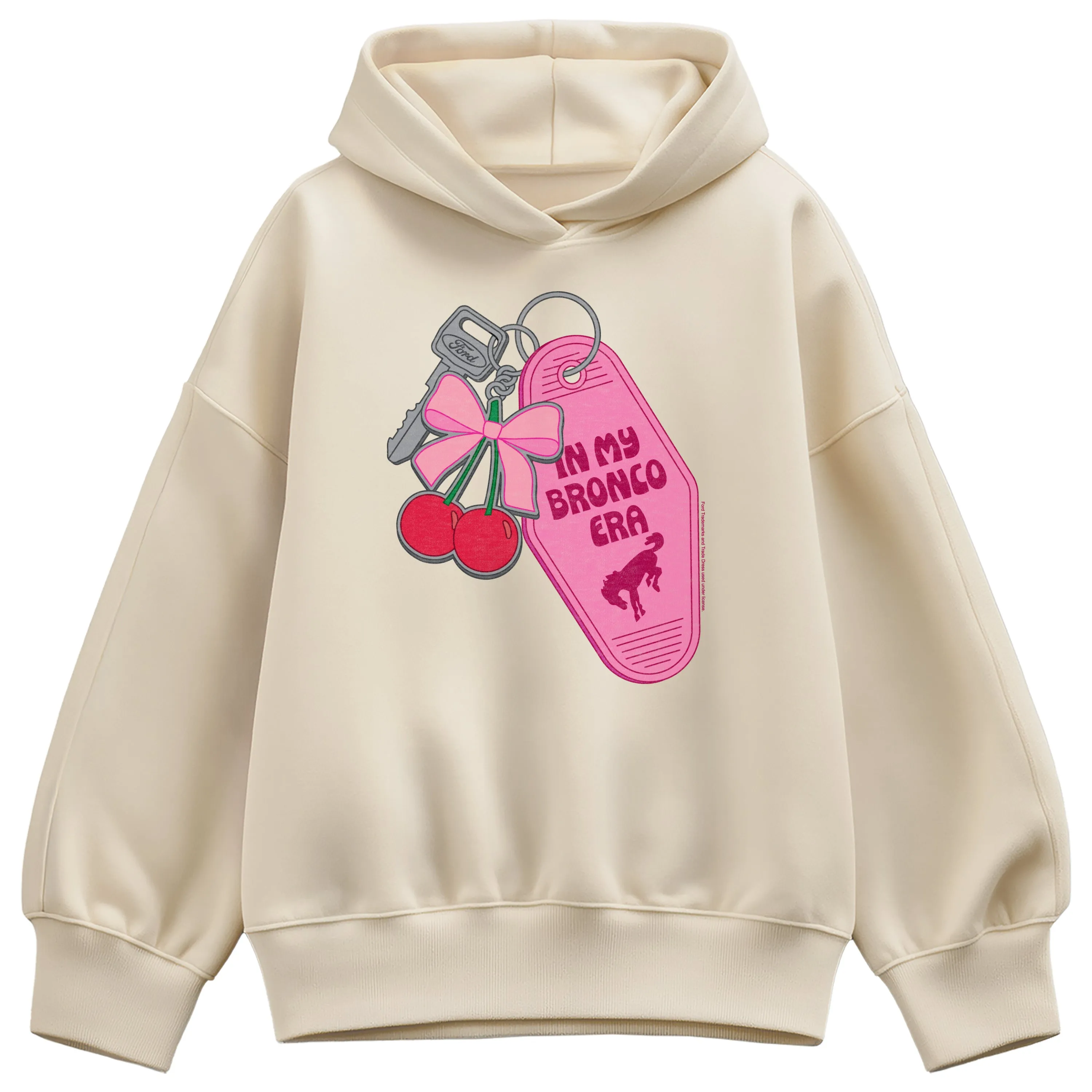 Ford - In My Bronco Era Keychains - Ladies Oversized Fleece Hoodie Sweatshirt sold by Zulily product image thumbnail 2