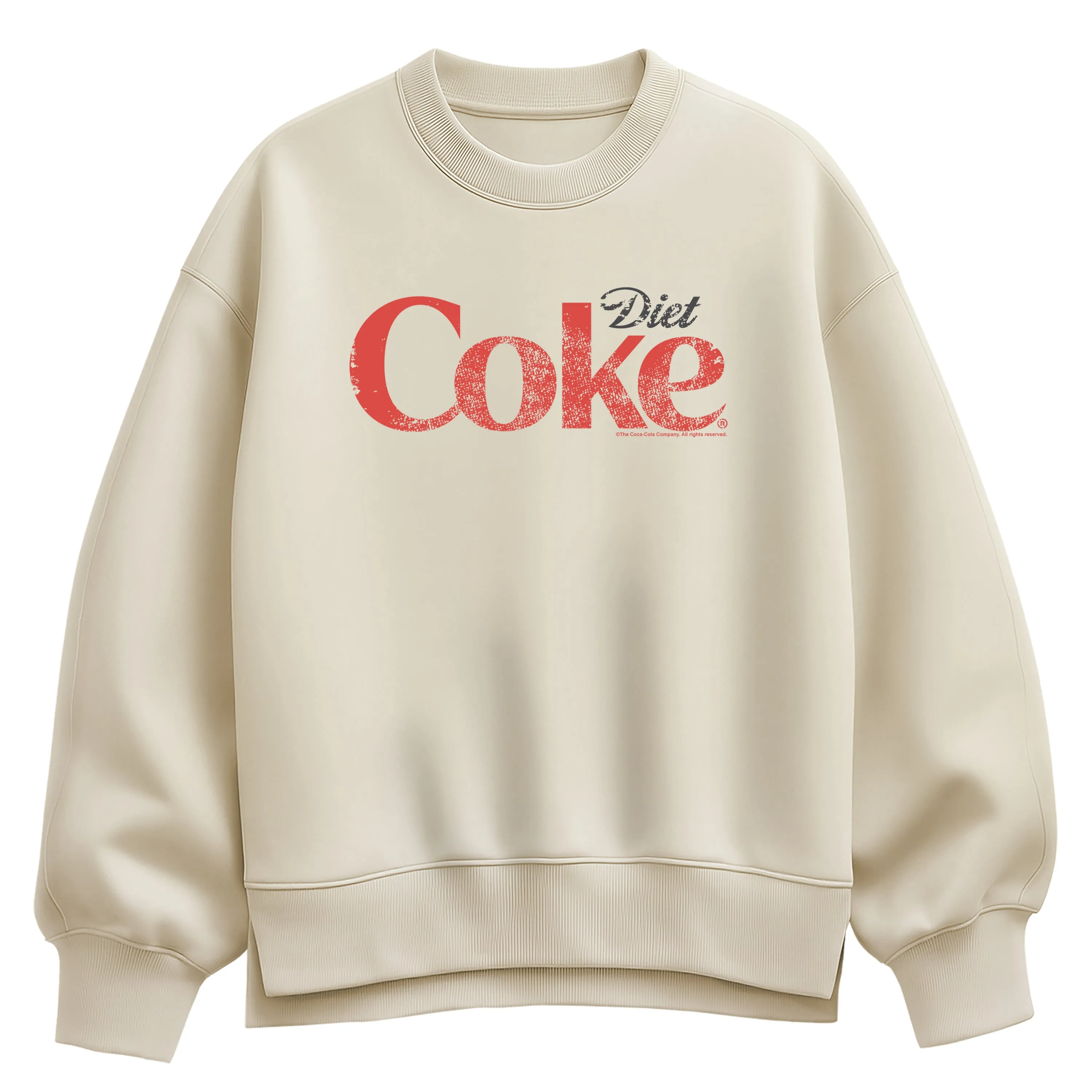 Coca-Cola - Diet Coke Logo - Ladies Oversized Fleece Crew Sweatshirt sold by Zulily product image thumbnail 2