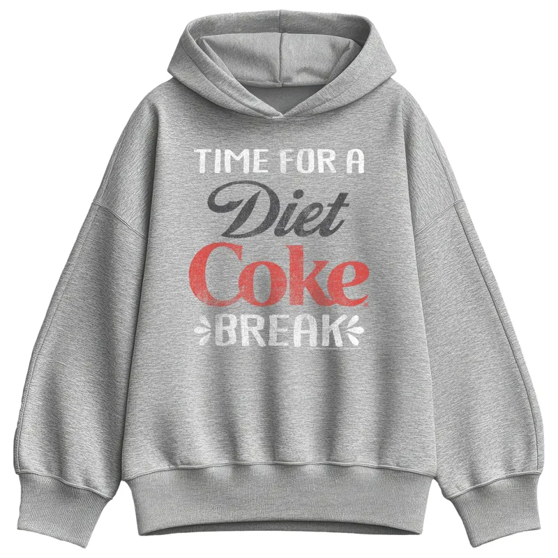 Coca-Cola - Diet Coke Break  - Ladies Oversized Fleece Hoodie Sweatshirt sold by Zulily