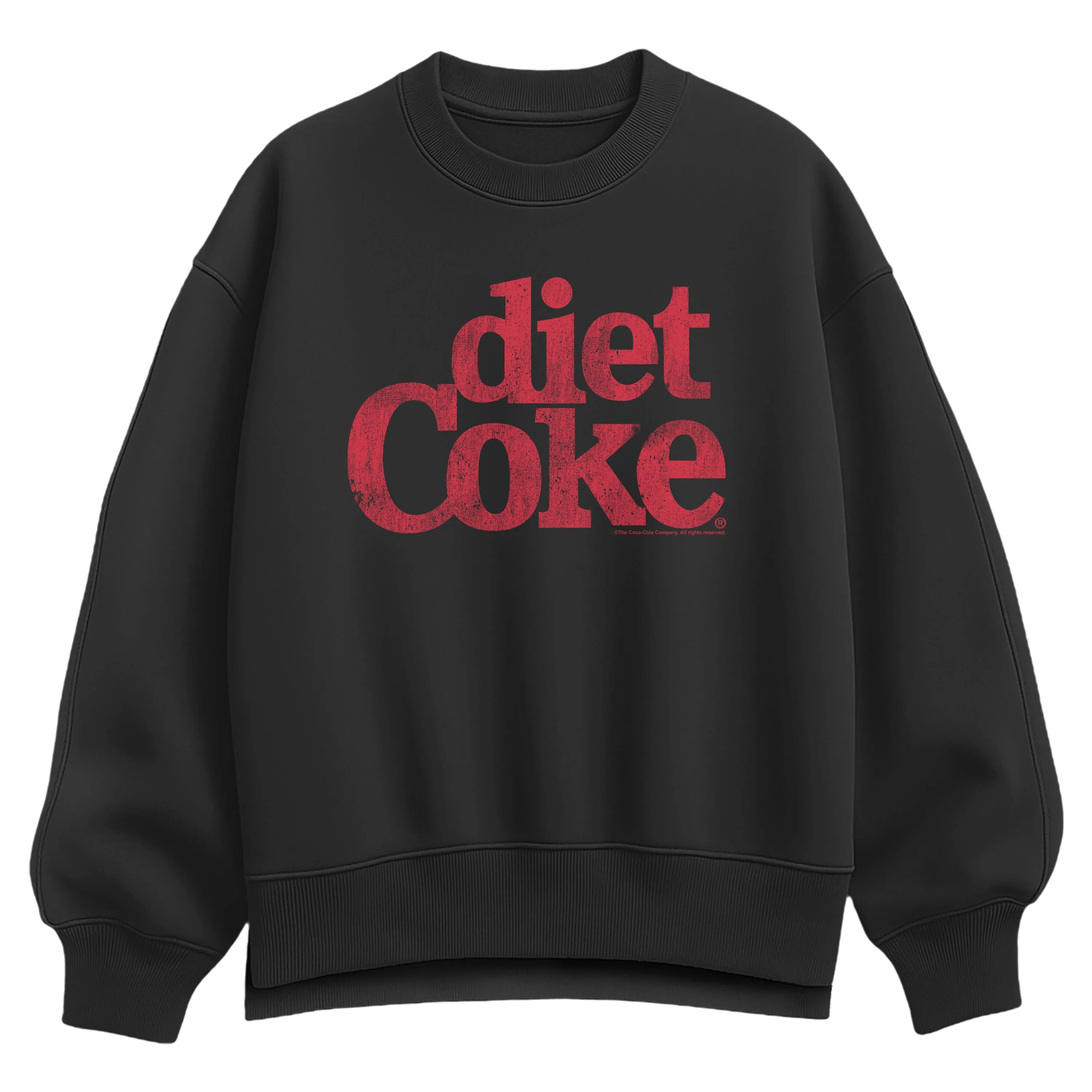 Coca-Cola - Diet Coke Logo - Ladies Oversized Fleece Crew Sweatshirt sold by Zulily product image thumbnail 2