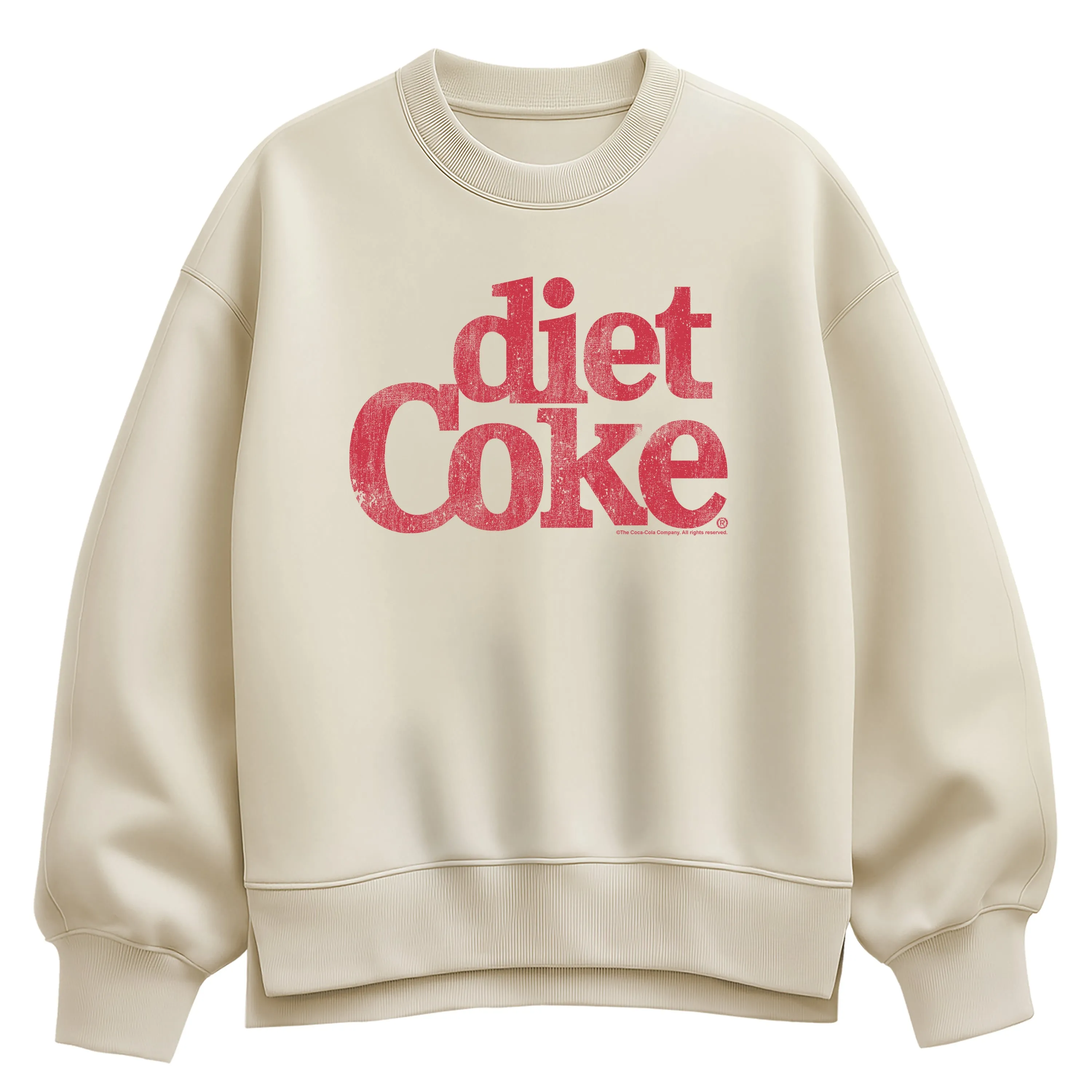 Coca-Cola - Diet Coke Logo - Ladies Oversized Fleece Crew Sweatshirt sold by Zulily product image thumbnail 3