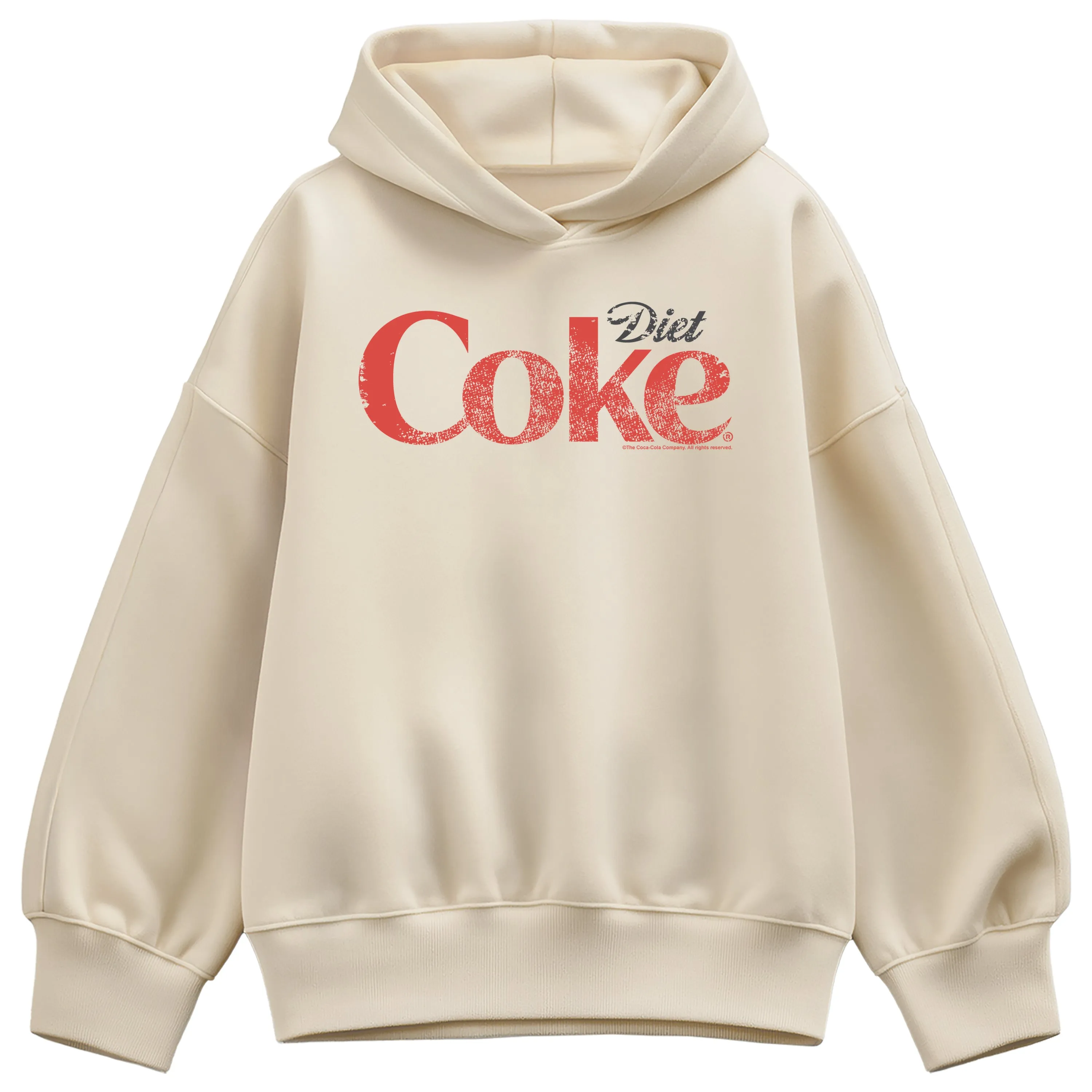 Coca-Cola - Diet Coke Logo - Ladies Oversized Fleece Hoodie Sweatshirt sold by Zulily product image thumbnail 2