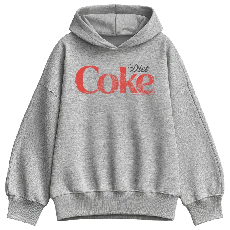Coca-Cola - Diet Coke Logo  - Ladies Oversized Fleece Hoodie Sweatshirt sold by Zulily