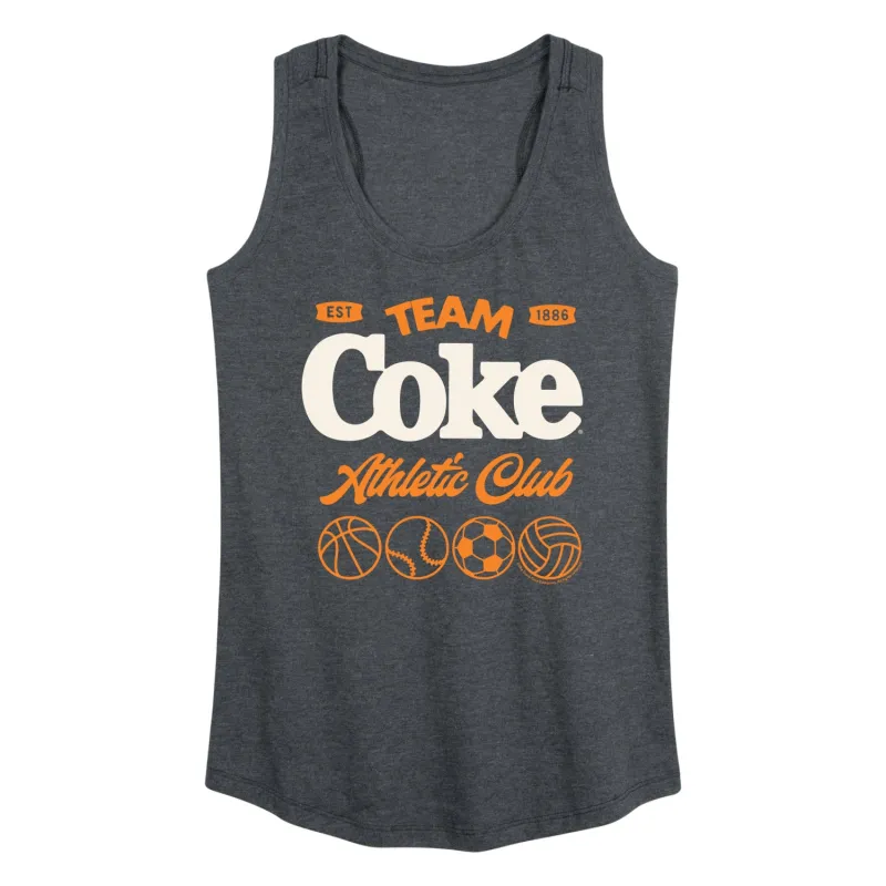 Coca-Cola - Team Coke Athletic Club - Women's Racerback Graphic Tank sold by Zulily