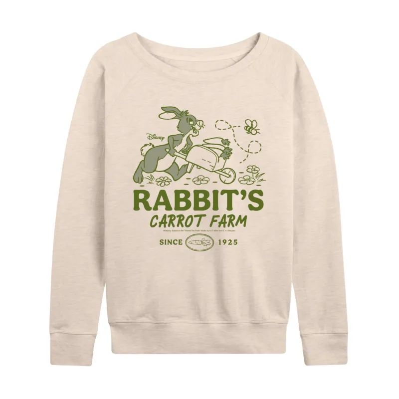Winnie the Pooh - Rabbit's Carrot Farm - Women's French Terry Long Sleeve Pullover made by Zulily