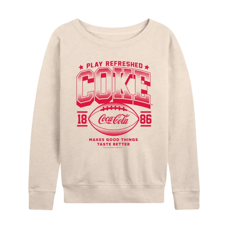 Coca-Cola - Play Refreshed - Women's French Terry Long Sleeve Pullover made by Coca-Cola