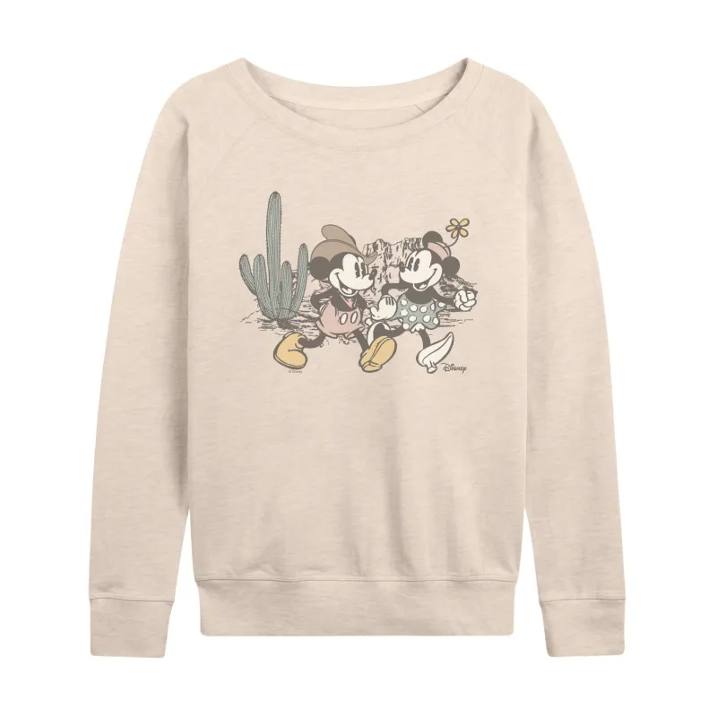 Disney - The Desert Mickey Mouse - Women's French Terry Long Sleeve Pullover sold by Zulily