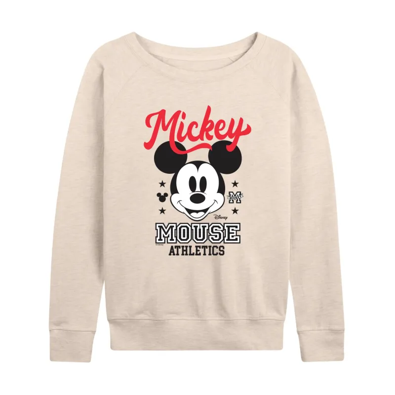 Disney - Mickey Athletics - Women's French Terry Long Sleeve Pullover made by Disney