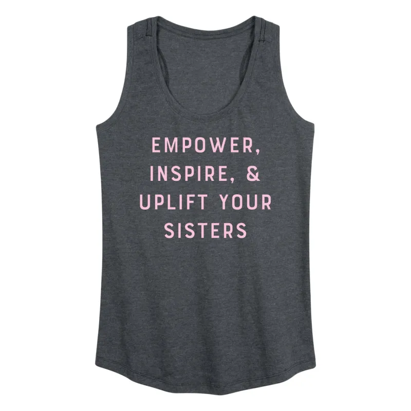 Instant Message - Empower Inspire Uplift Sisters - Women's Racerback Graphic Tank sold by Zulily