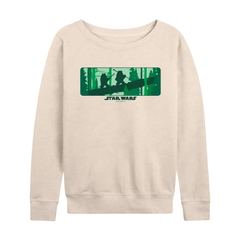 Star Wars - Ewok Forest - Women's French Terry Long Sleeve Pullover made by Star Wars