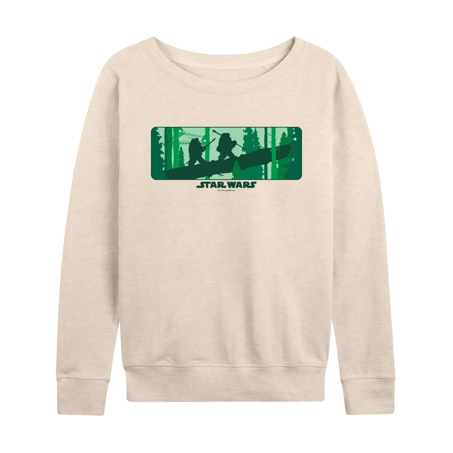 Star Wars - Ewok Forest - Women's French Terry Long Sleeve Pullover sold by Zulily