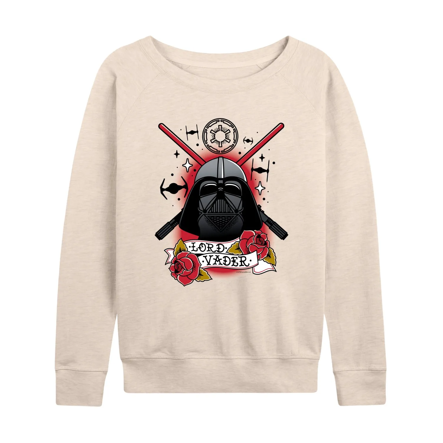 Star Wars - Darth Vader Traditional Tattoo - Women's French Terry Long Sleeve Pullover sold by Zulily