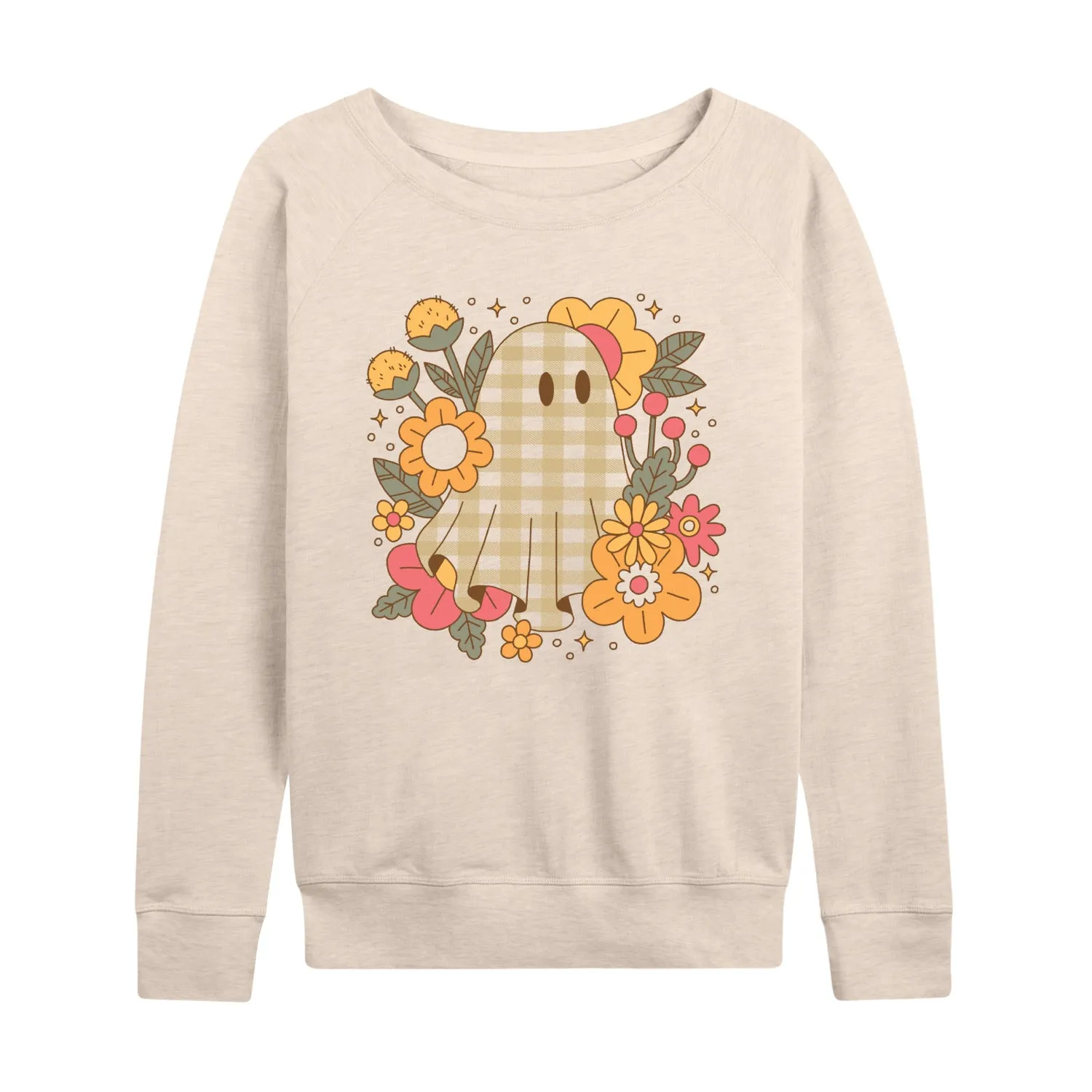 Instant Message - Ghost Pattern Florals - Women's French Terry Long Sleeve Pullover sold by Zulily