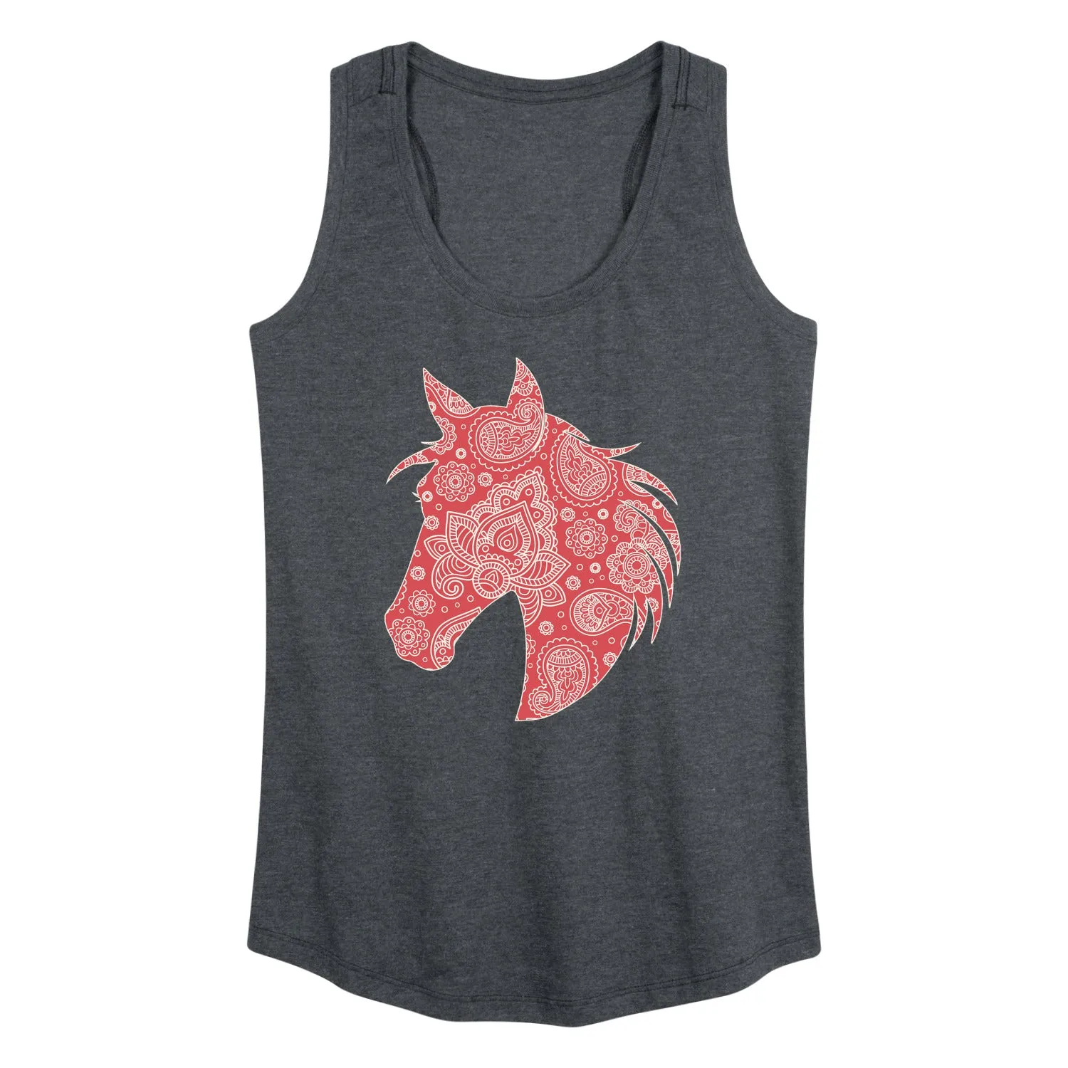 Instant Message - Paisley Horse Head - Women's Racerback Graphic Tank sold by Zulily product image thumbnail 3