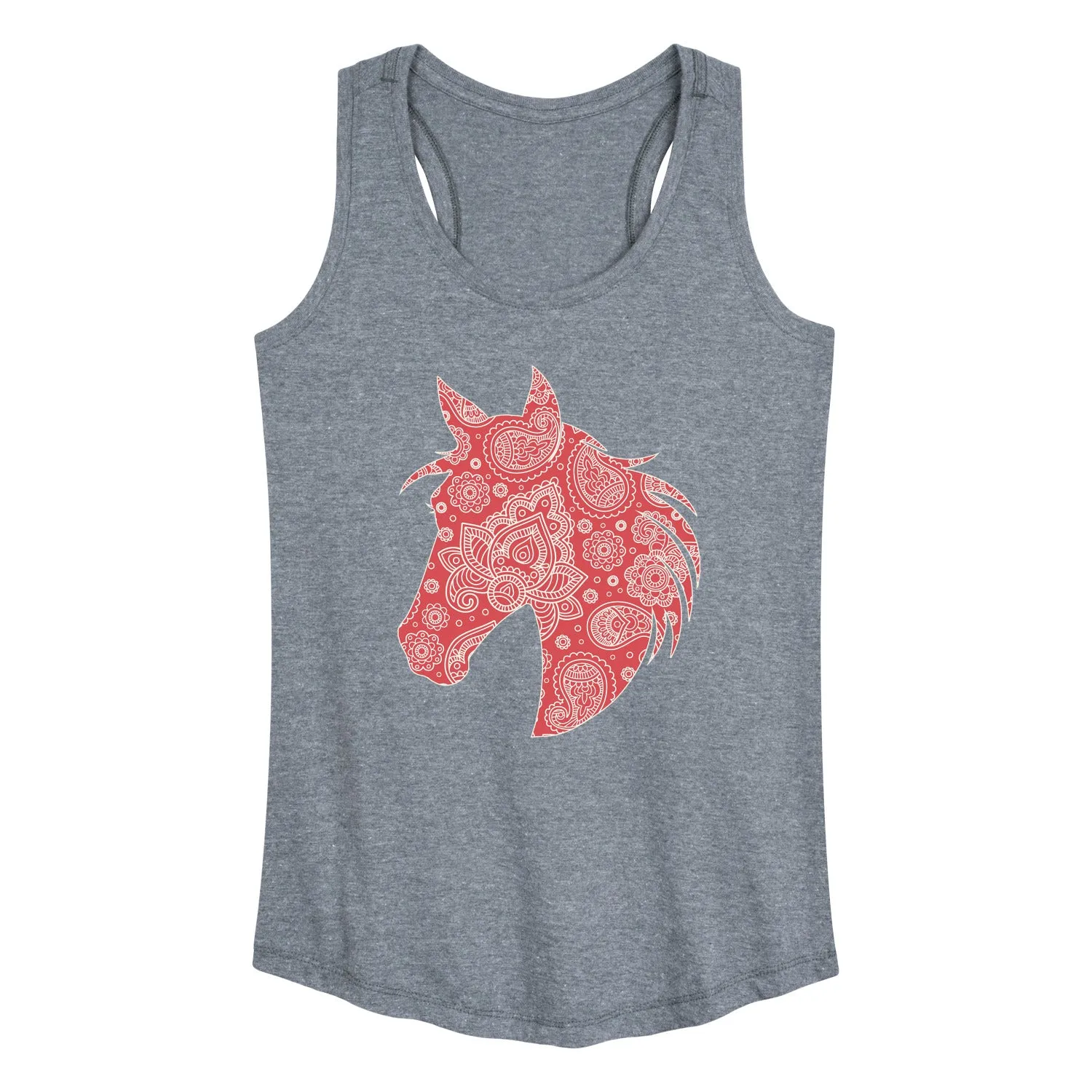 Instant Message - Paisley Horse Head - Women's Racerback Graphic Tank sold by Zulily