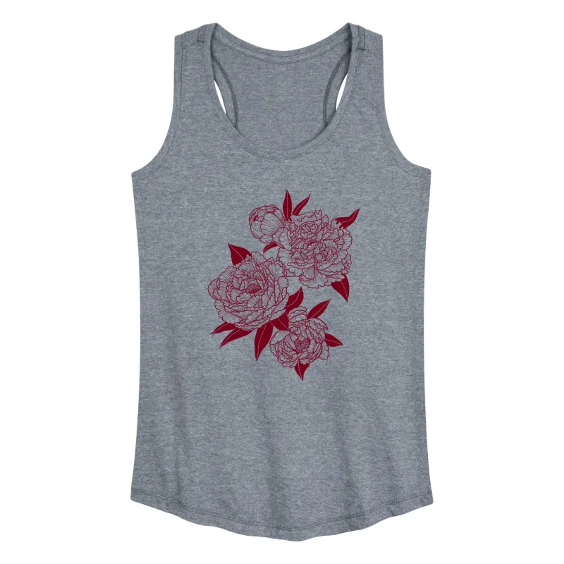 Instant Message - Peonies - Women's Racerback Graphic Tank made by Zulily