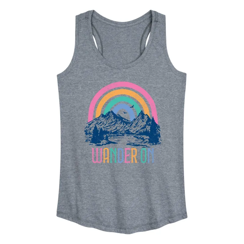 Instant Message - Wander On Mountain - Women's Racerback Graphic Tank sold by Zulily