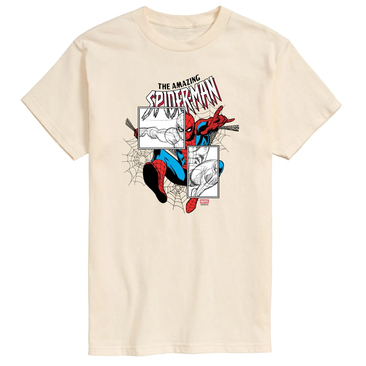 Marvel - Spiderman Sketch Blocks - Men's Short Sleeve Graphic T-Shirt sold by Zulily product image thumbnail 3