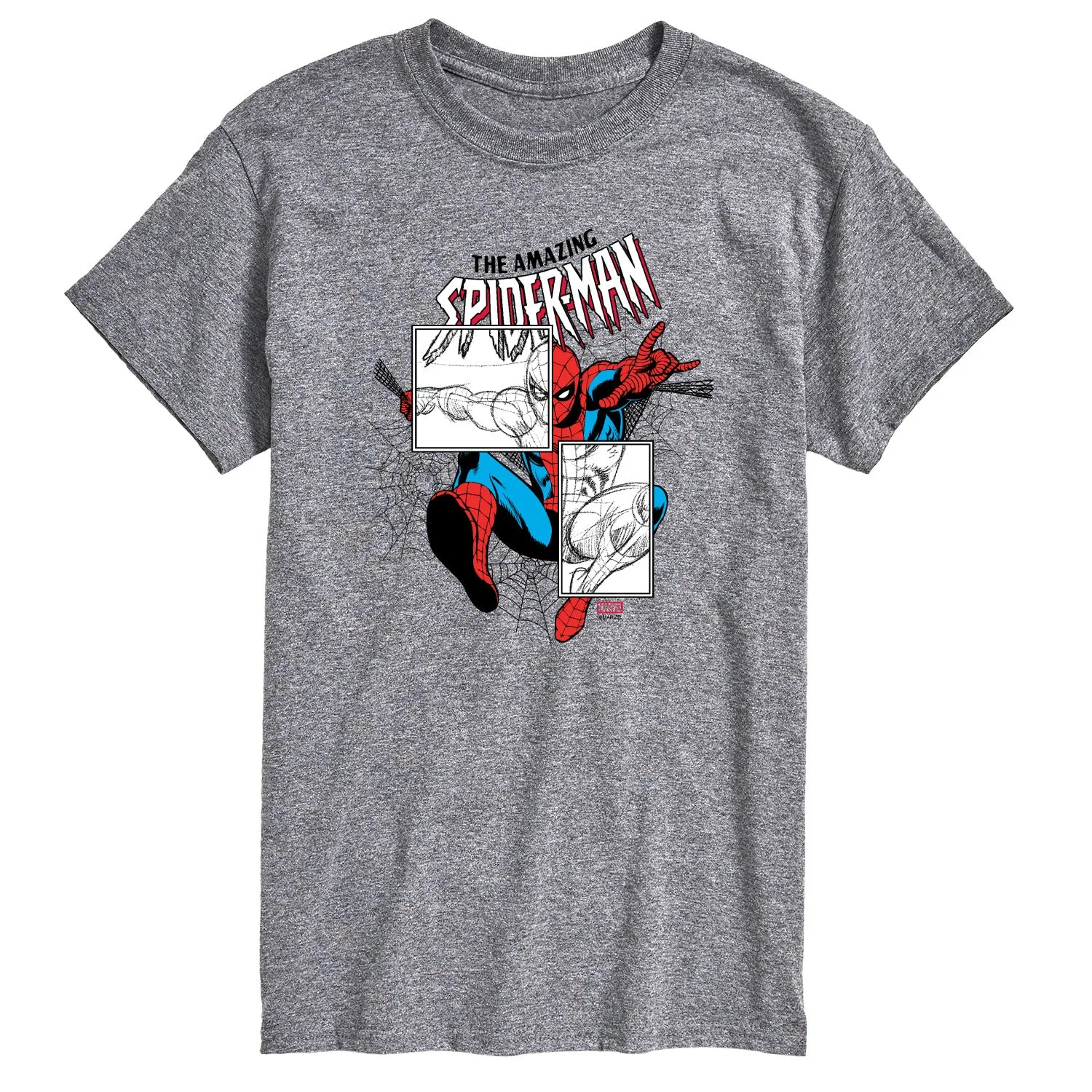 Marvel - Spiderman Sketch Blocks - Men's Short Sleeve Graphic T-Shirt sold by Zulily