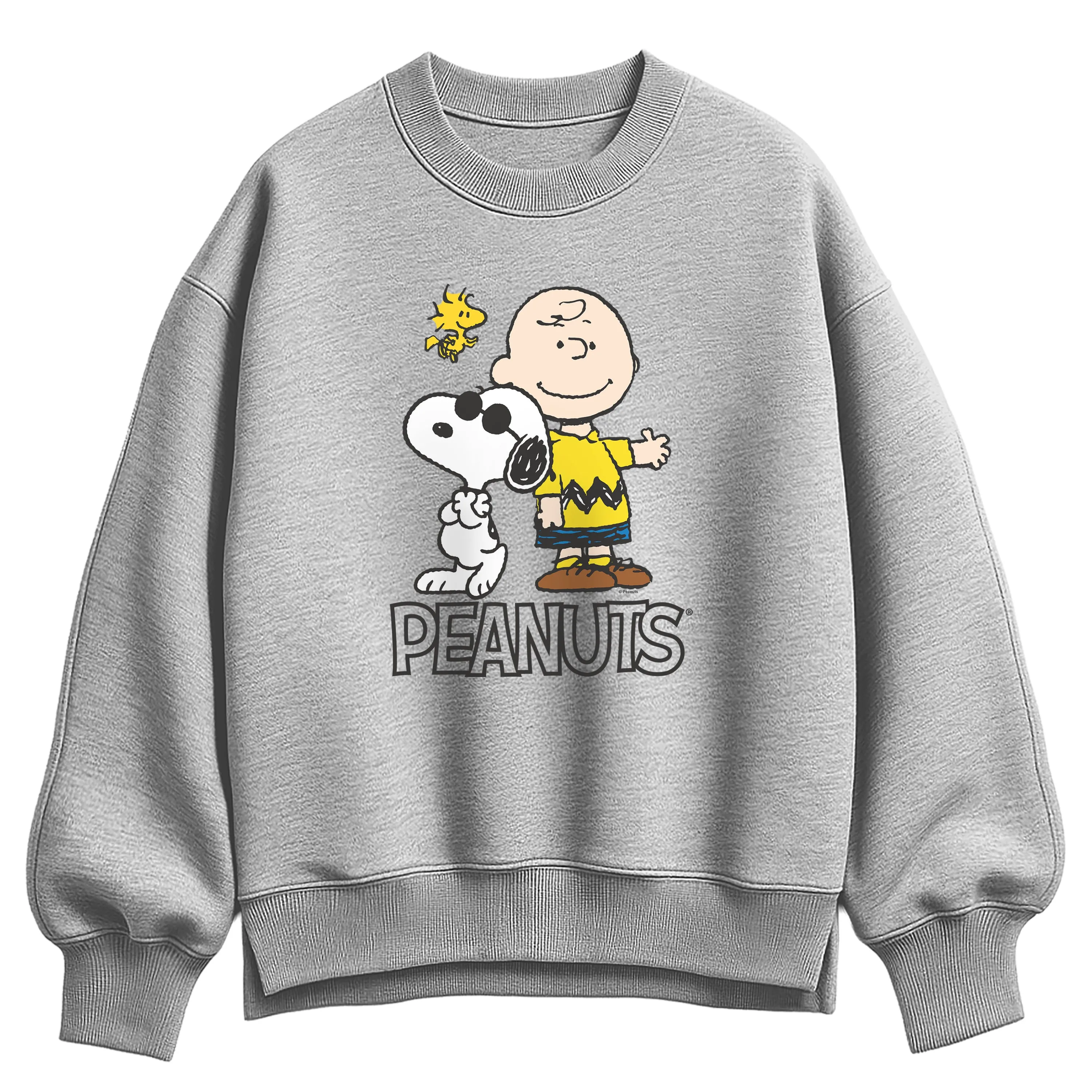 Peanuts - Charlie Brown, Snoopy & Woodstock - Women's Oversized Fleece Crew Sweatshirt sold by Zulily product image thumbnail 2