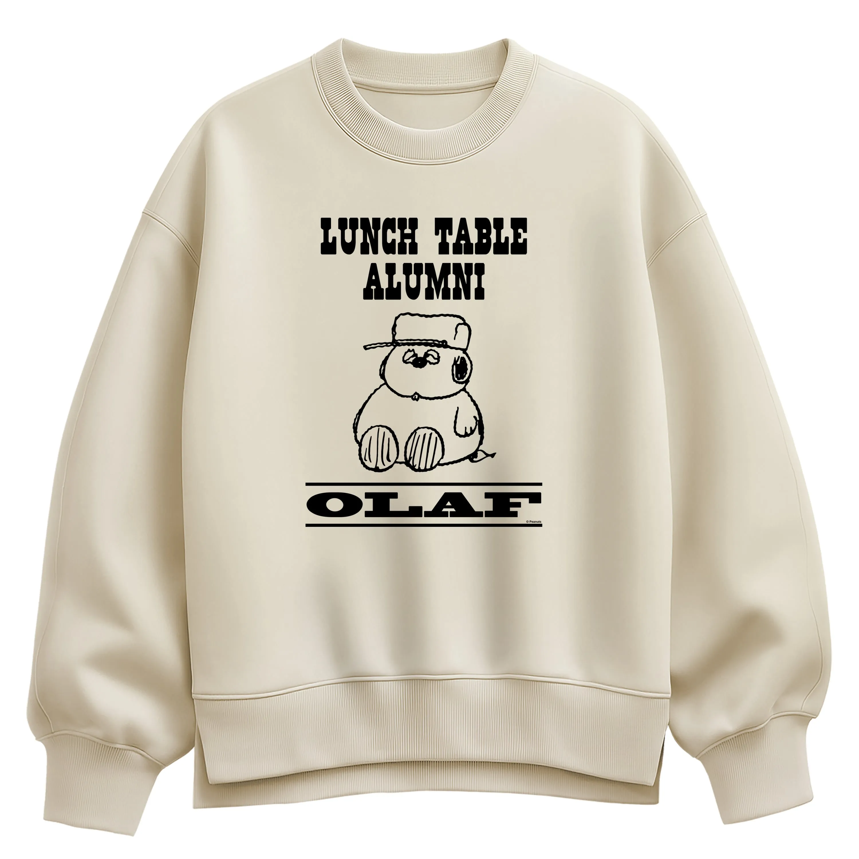 Peanuts - Lunch Table Alumni - Women's Oversized Fleece Crew Sweatshirt sold by Zulily product image thumbnail 2