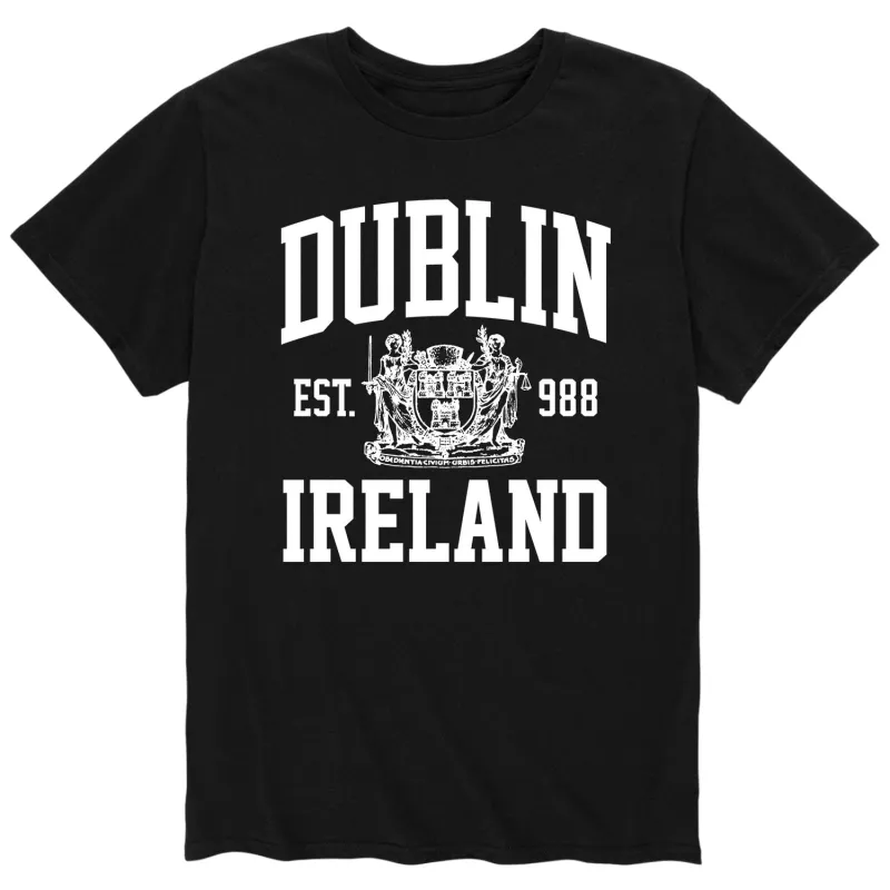 Instant Message - Dublin Collegiate White - Men's Short Sleeve Graphic T-Shirt made by Zulily