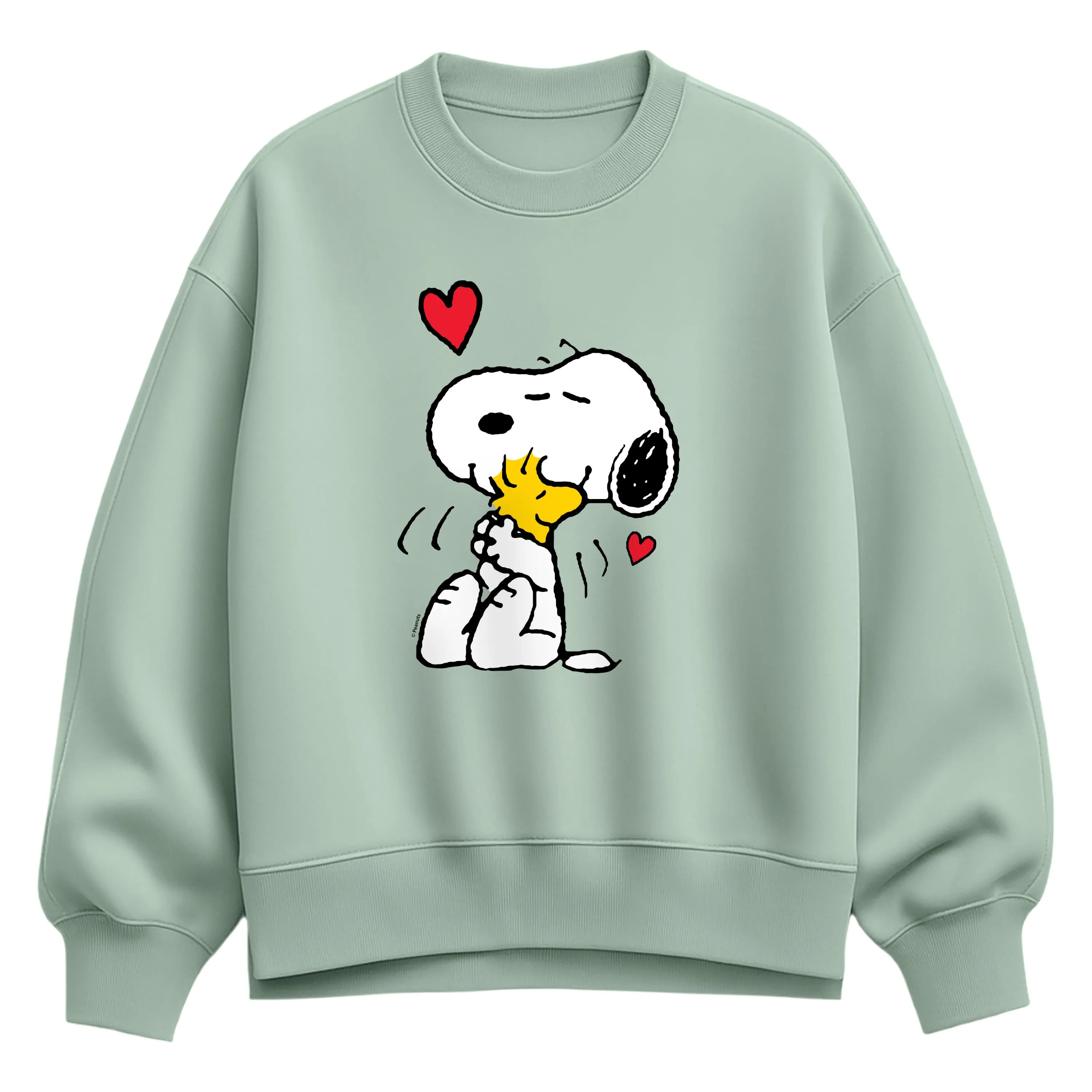 Peanuts - Snoopy Woodstock Heart - Women's Oversized Fleece Crew Sweatshirt sold by Zulily product image thumbnail 3