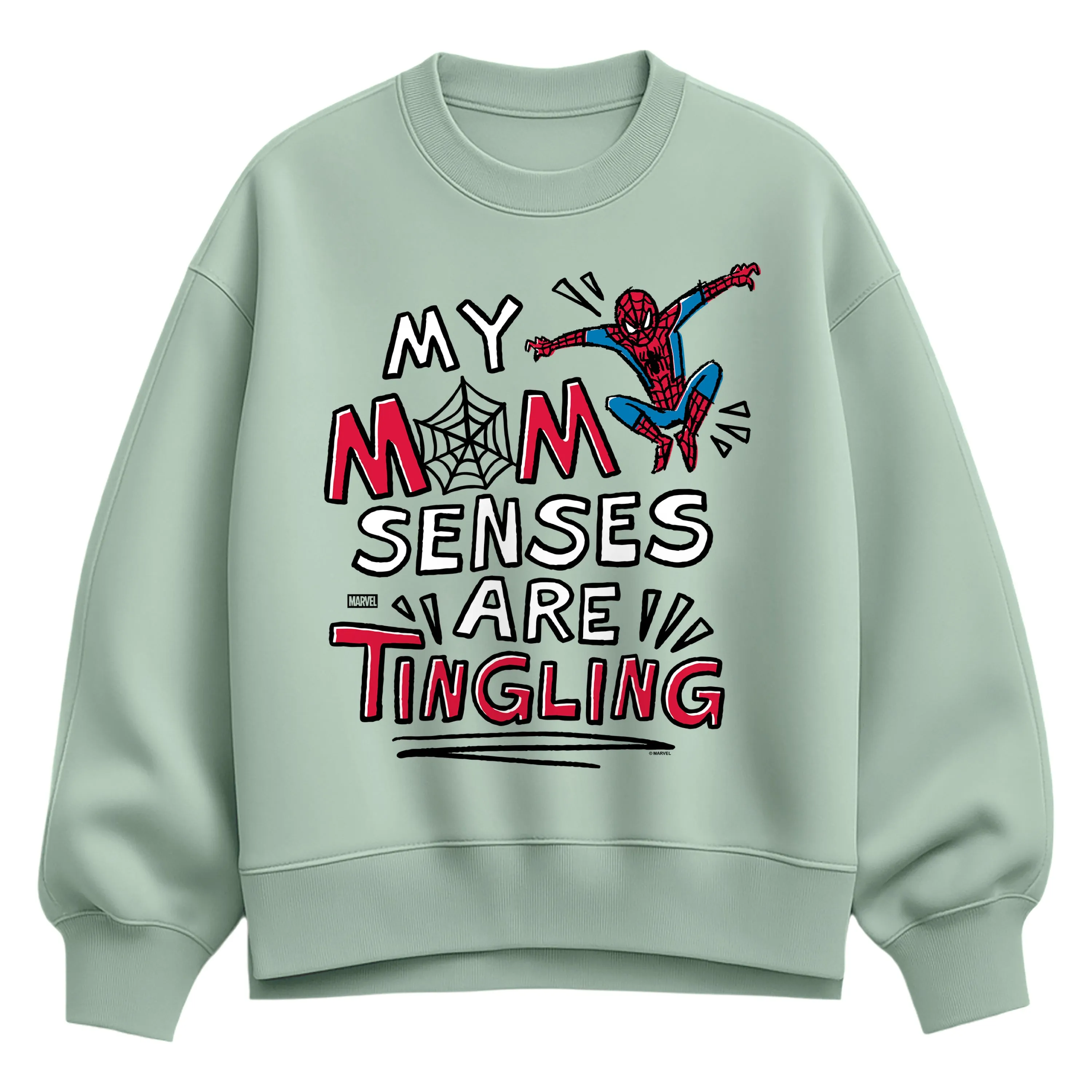 Spider-Man - Mom Senses Tingling Oversized - Women's Oversized Fleece Crew Sweatshirt sold by Zulily