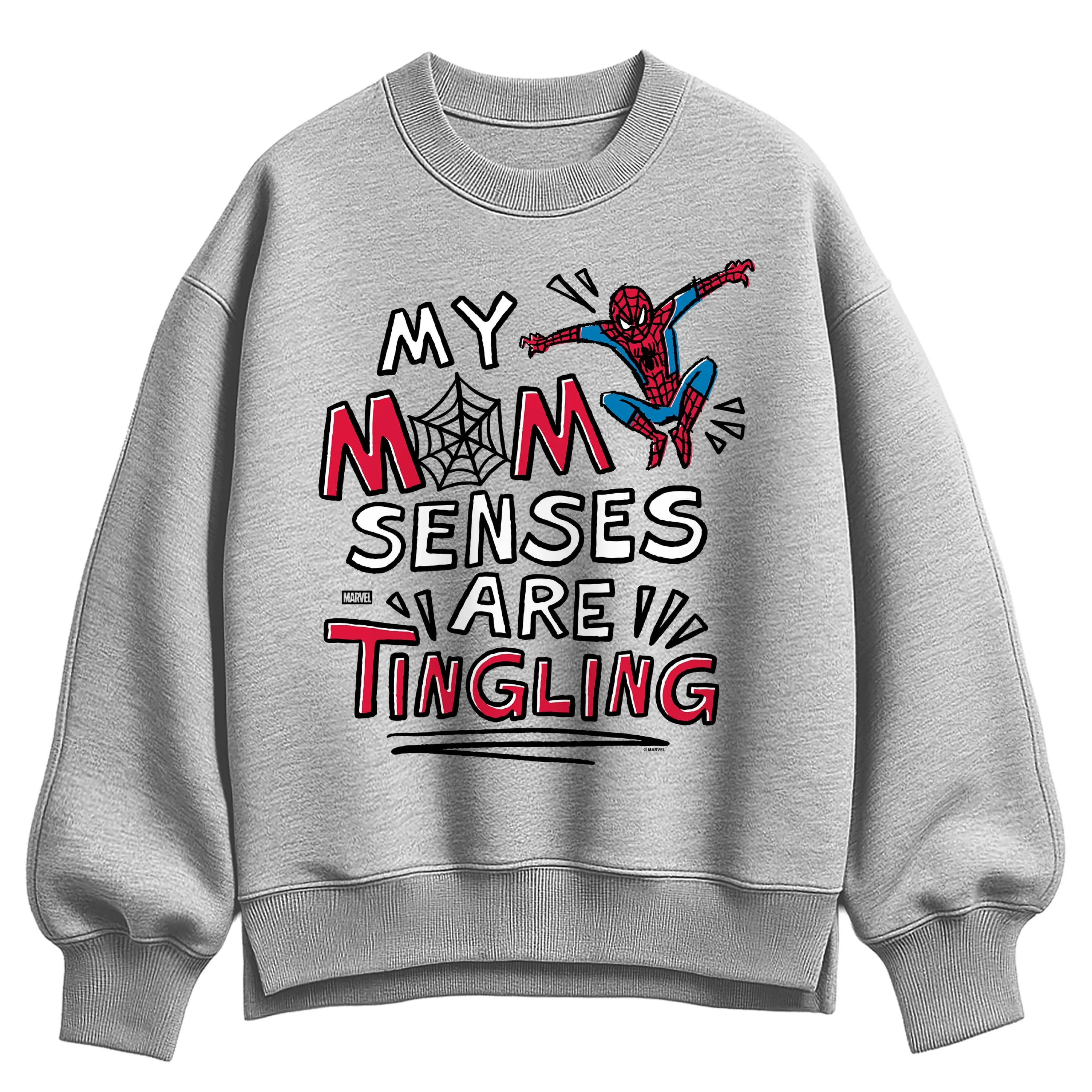 Spider-Man - Mom Senses Tingling Oversized - Women's Oversized Fleece Crew Sweatshirt sold by Zulily product image thumbnail 2