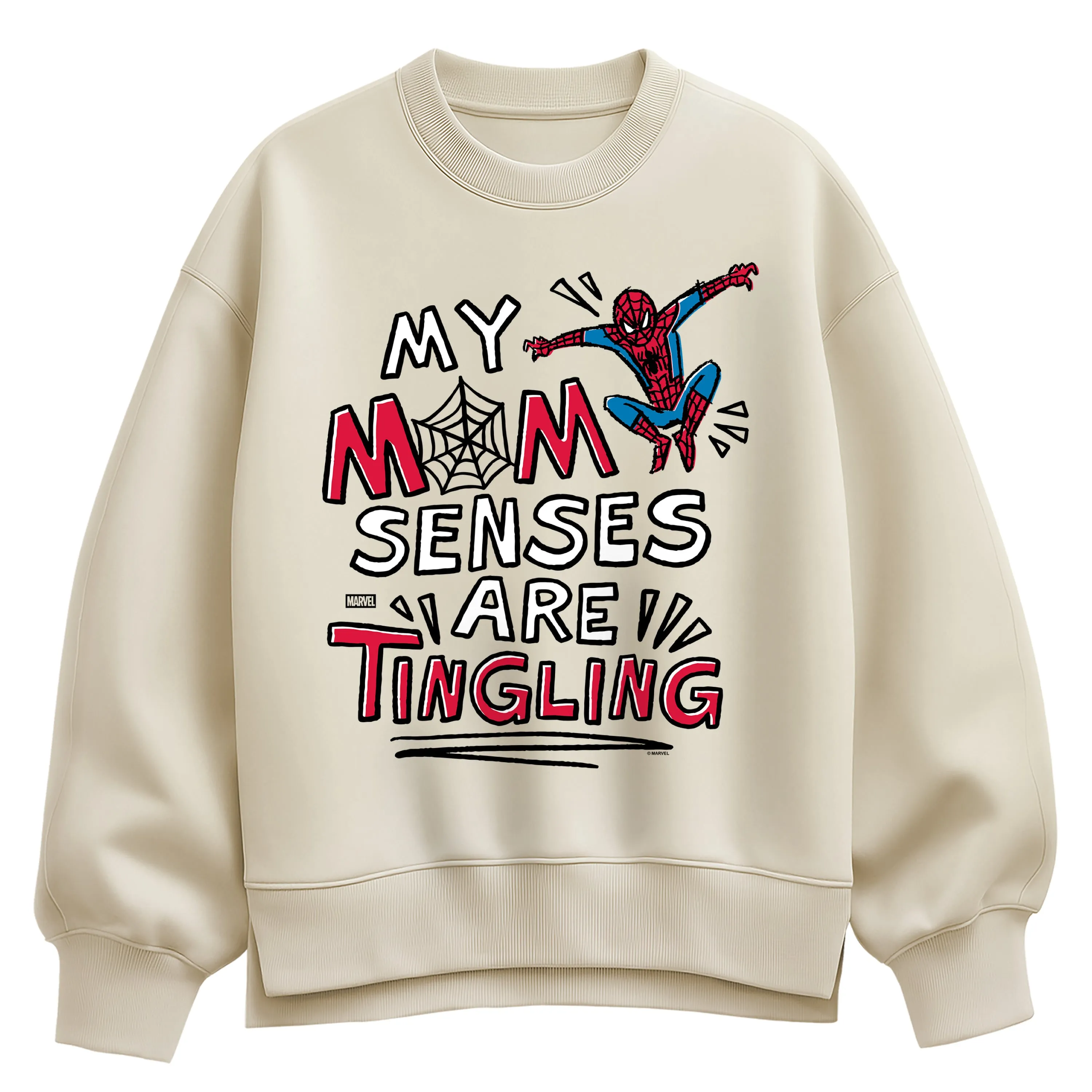 Spider-Man - Mom Senses Tingling Oversized - Women's Oversized Fleece Crew Sweatshirt sold by Zulily product image thumbnail 3
