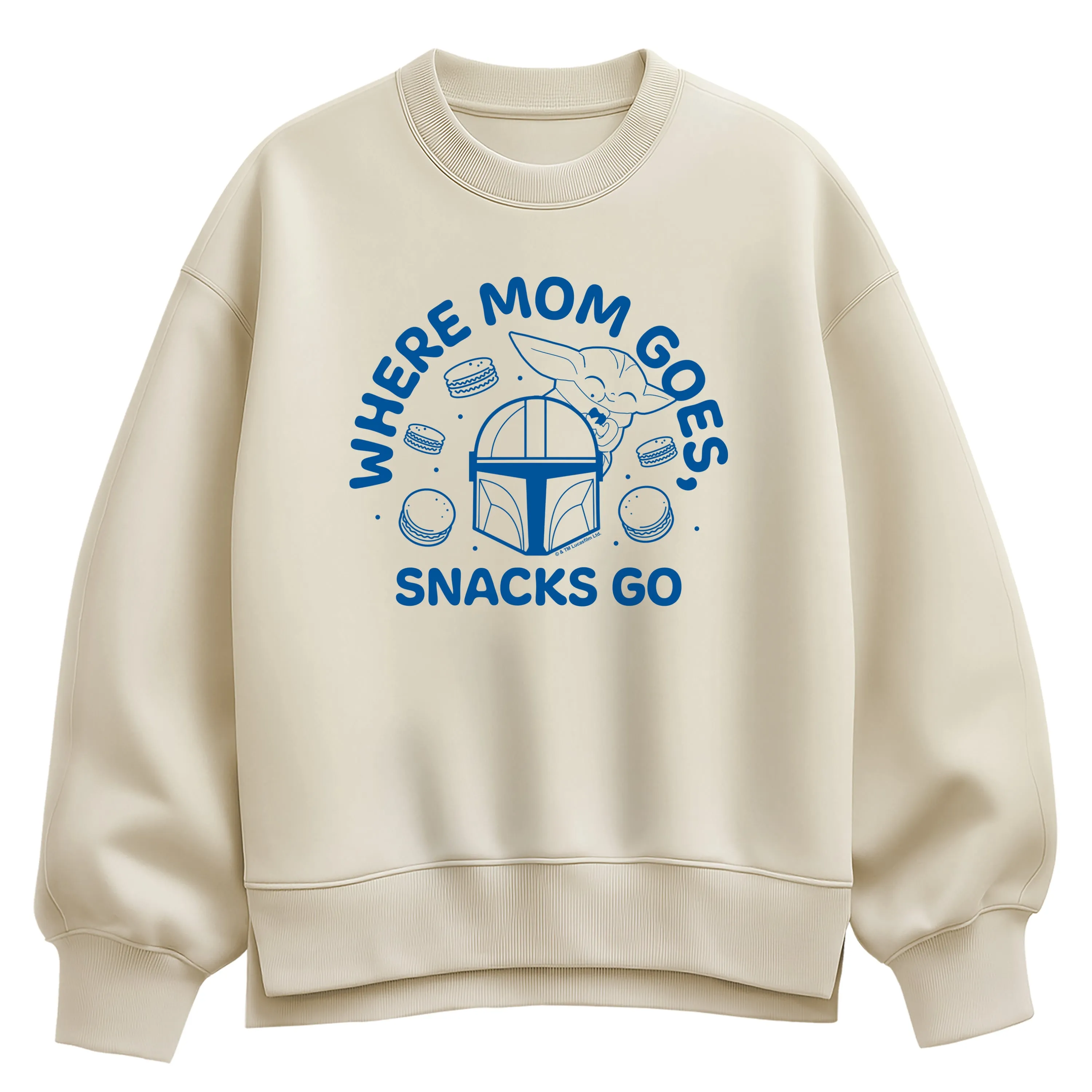 Star Wars - Where Mom Goes Snacks - Women's Oversized Fleece Crew Sweatshirt sold by Zulily product image thumbnail 3