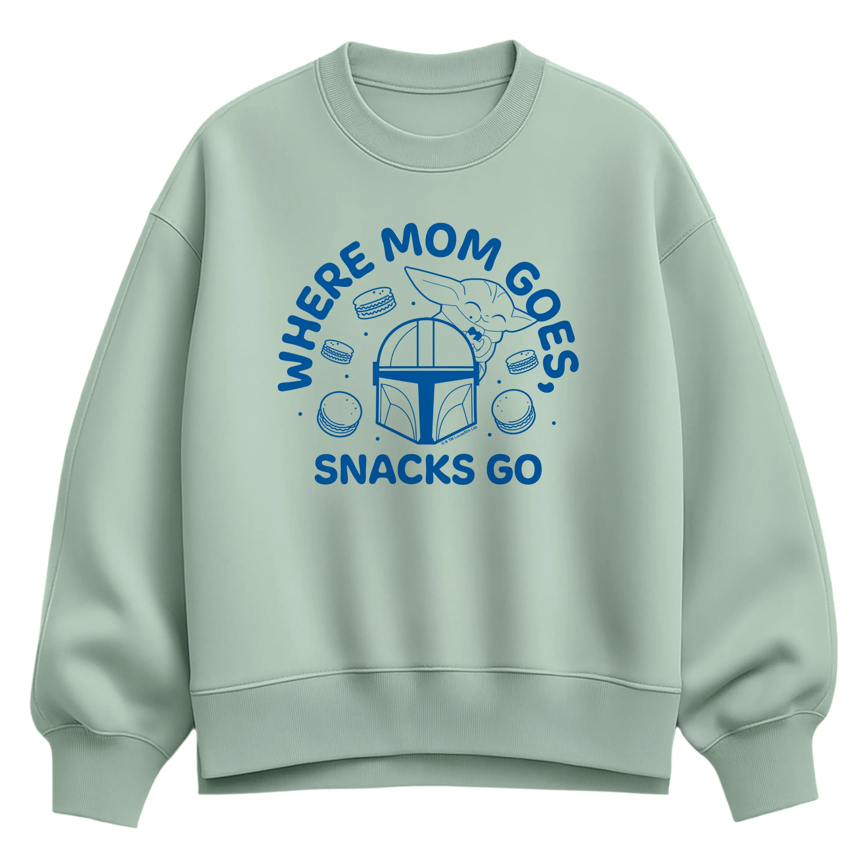 Star Wars - Where Mom Goes Snacks - Women's Oversized Fleece Crew Sweatshirt sold by Zulily