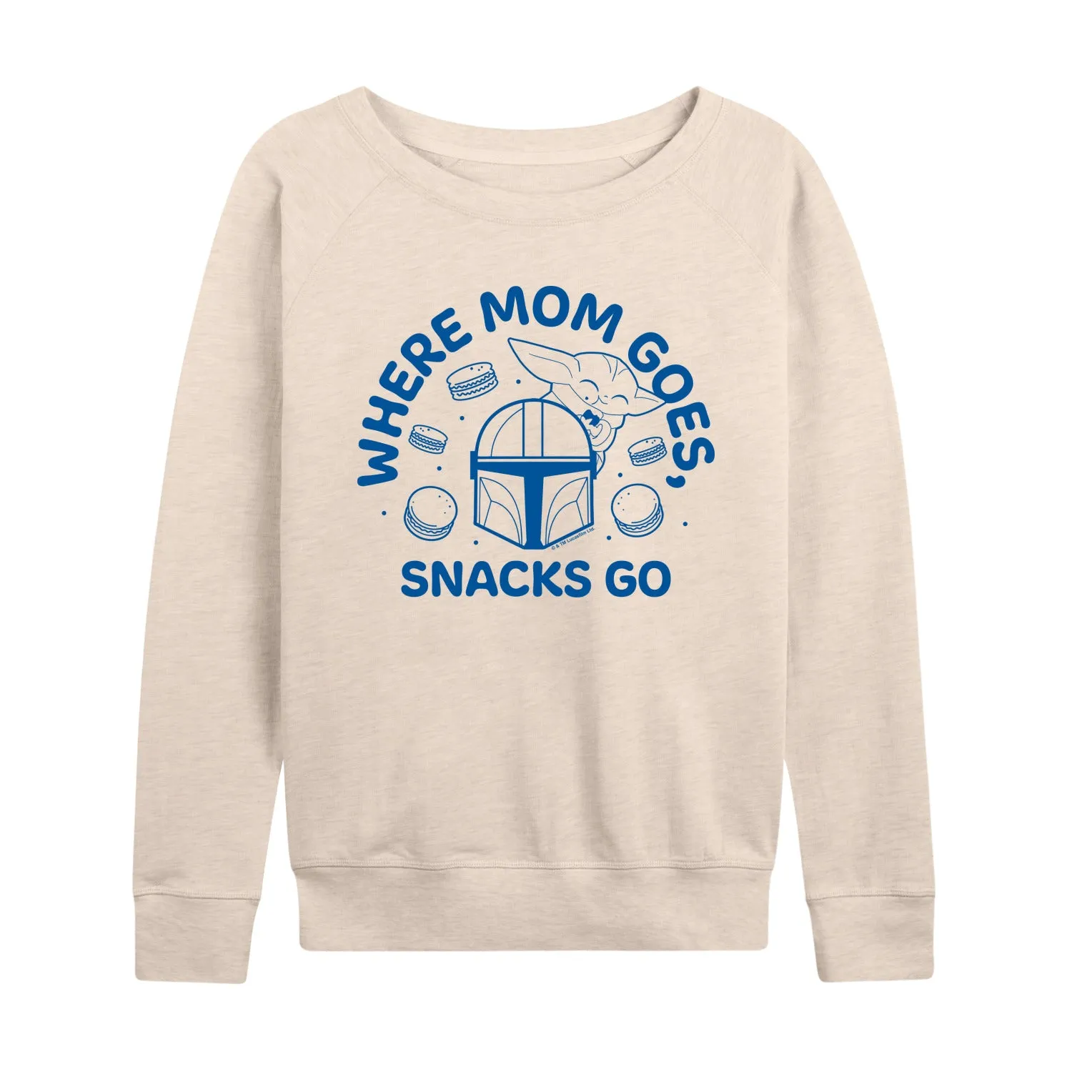 Star Wars - Where Mom Goes Snacks - Women's French Terry Long Sleeve Pullover sold by Zulily