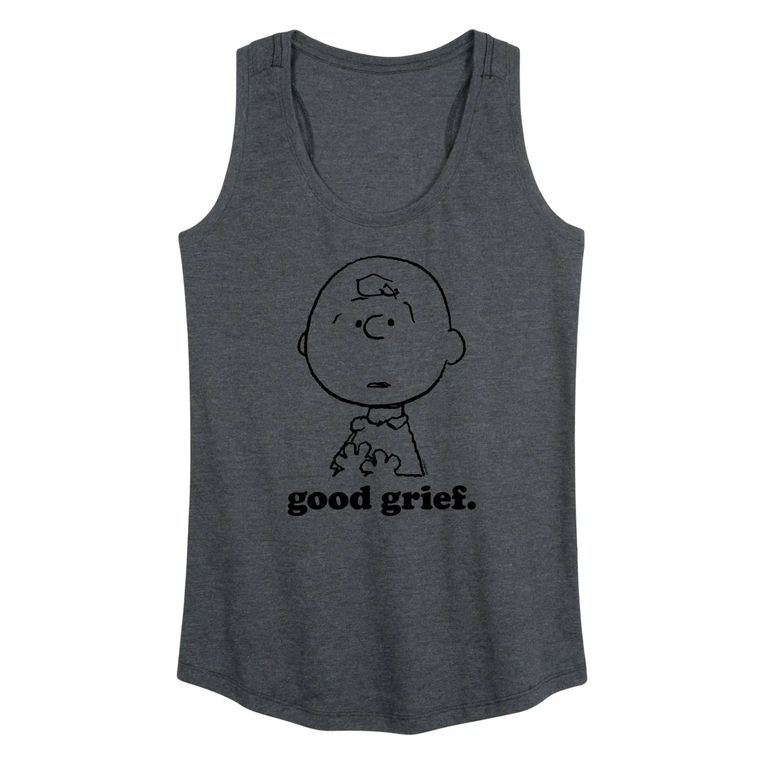 Peanuts - Good Grief Charlie Brown Face - Women's Racerback Graphic Tank sold by Zulily
