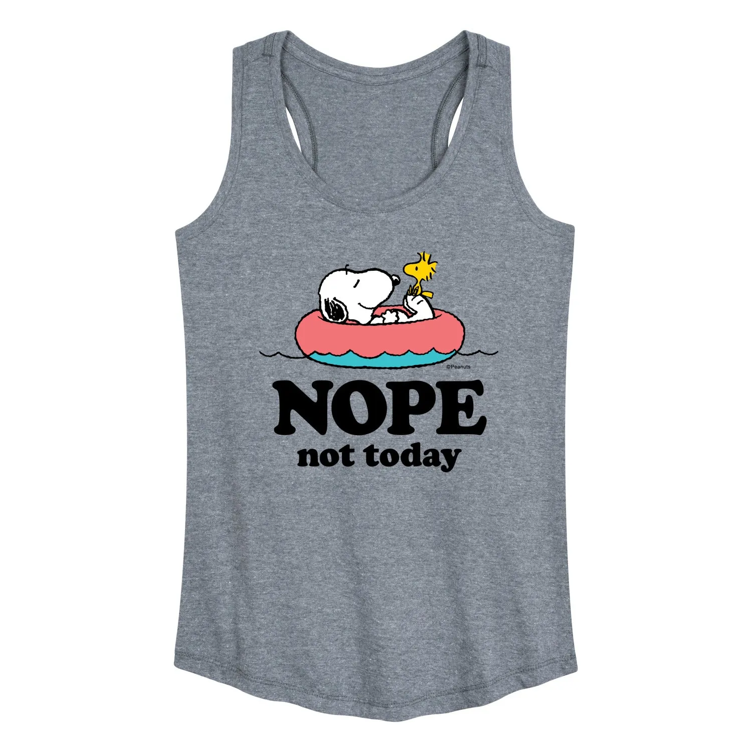 Peanuts - Pool Nope Not Today - Women's Racerback Graphic Tank sold by Zulily