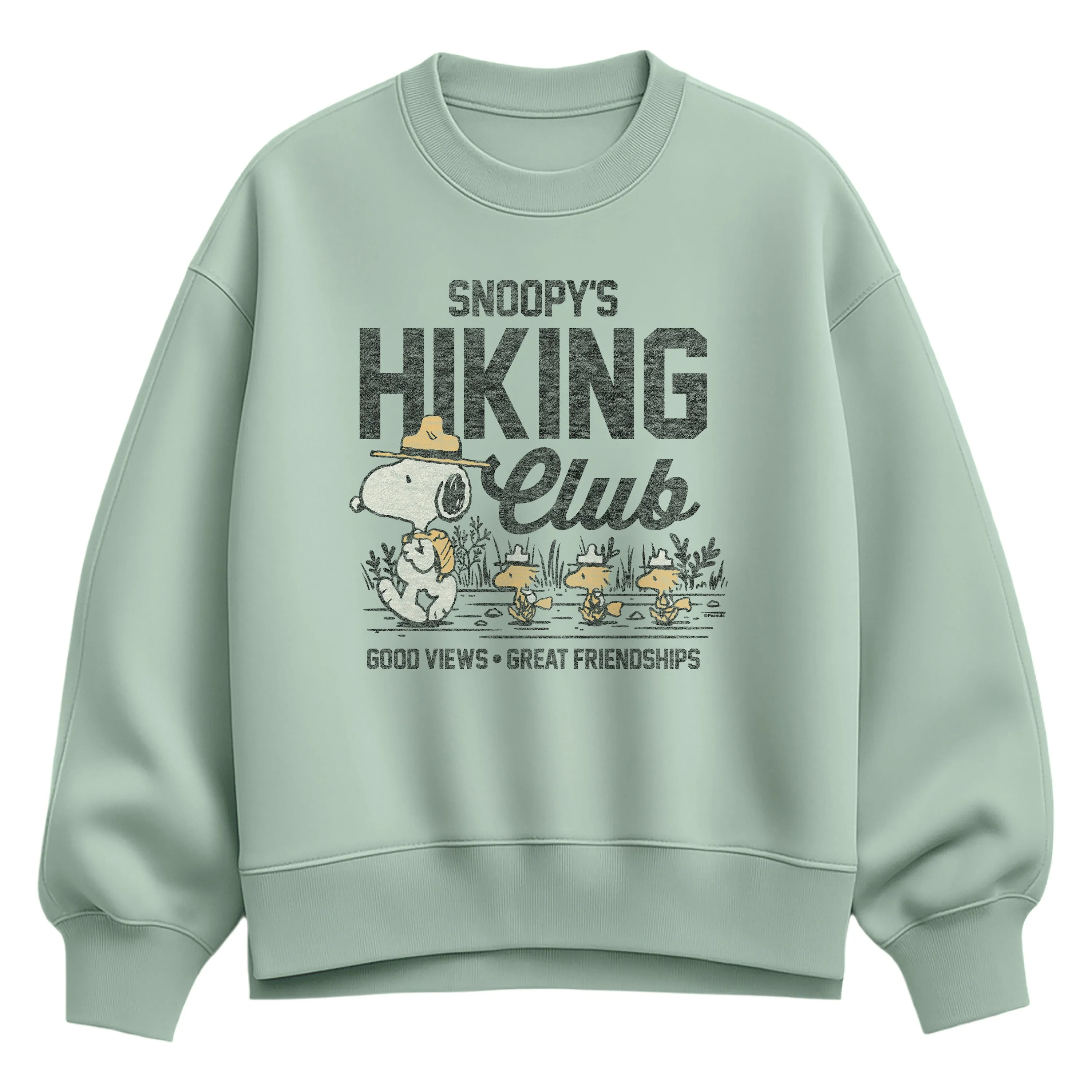 Peanuts - Snoopy's Hiking Club - Women's Oversized Fleece Crew Sweatshirt sold by Zulily product image thumbnail 3