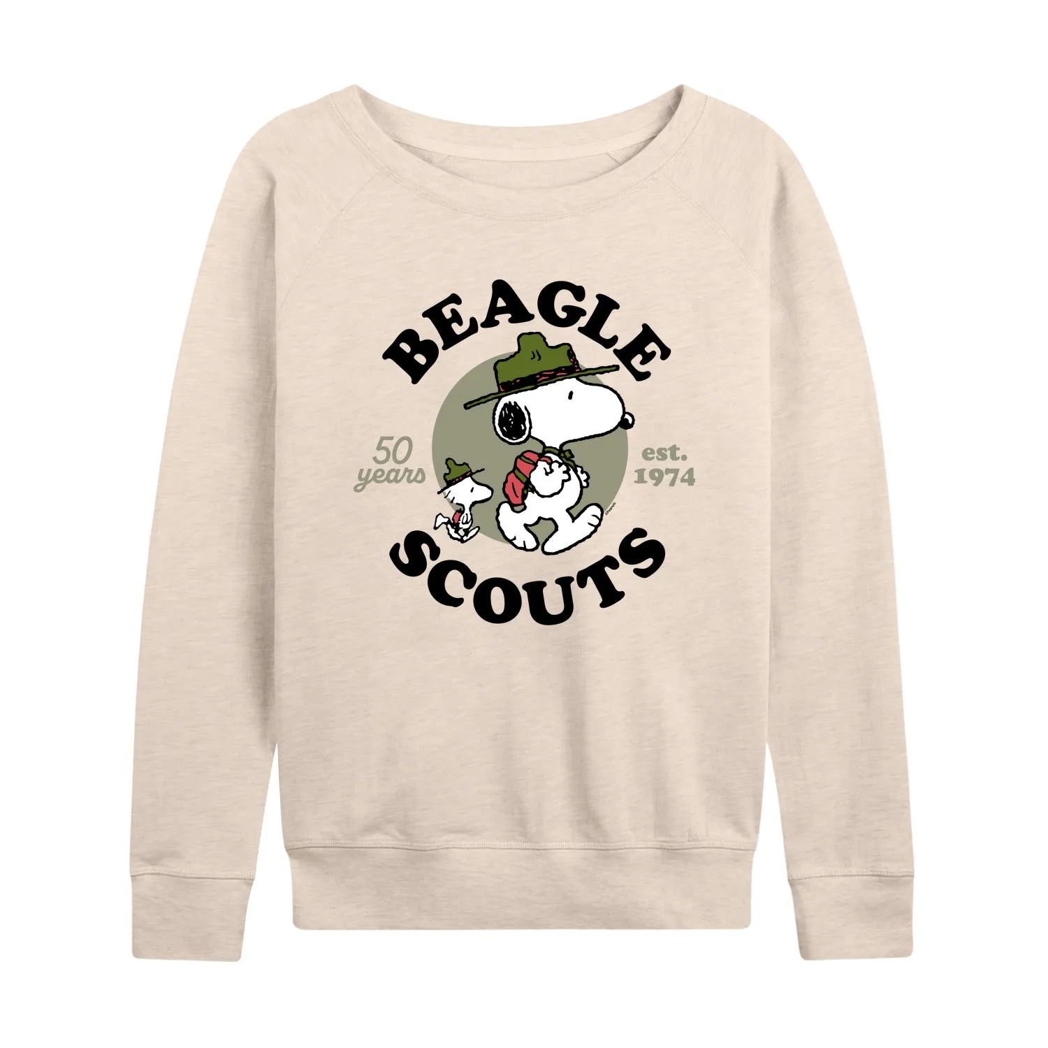 Peanuts - Snoopy Woodstock Beagle Scout - Women's French Terry Long Sleeve Pullover sold by Zulily