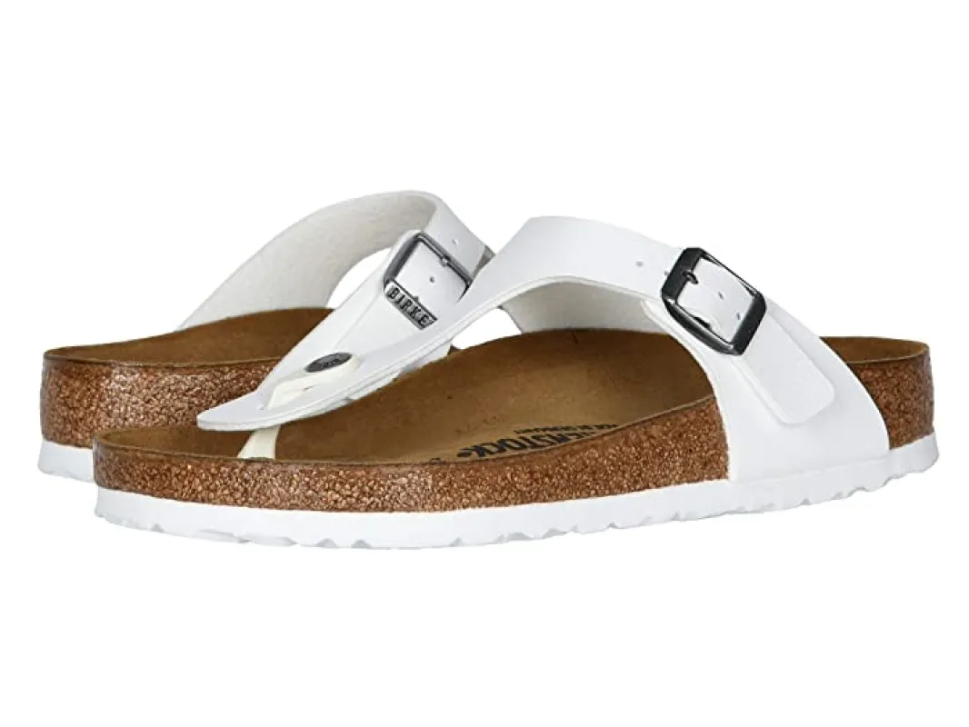 Birkenstock Unisex Gizeh Birko-Flor White sold by Zulily