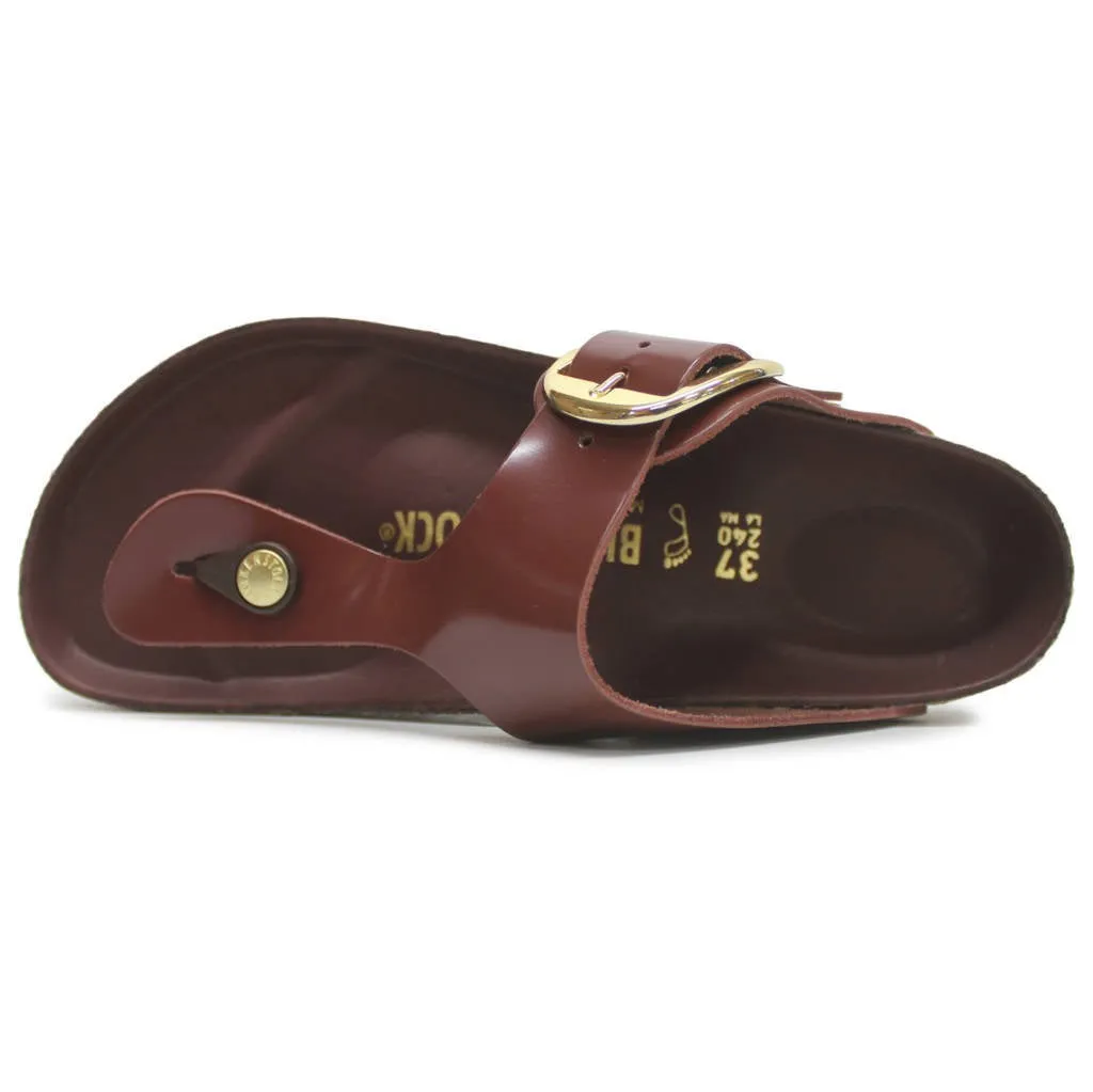Birkenstock Unisex Gizeh Big Buckle Natural Leather Patent Chocolate sold by Zulily product image thumbnail 2